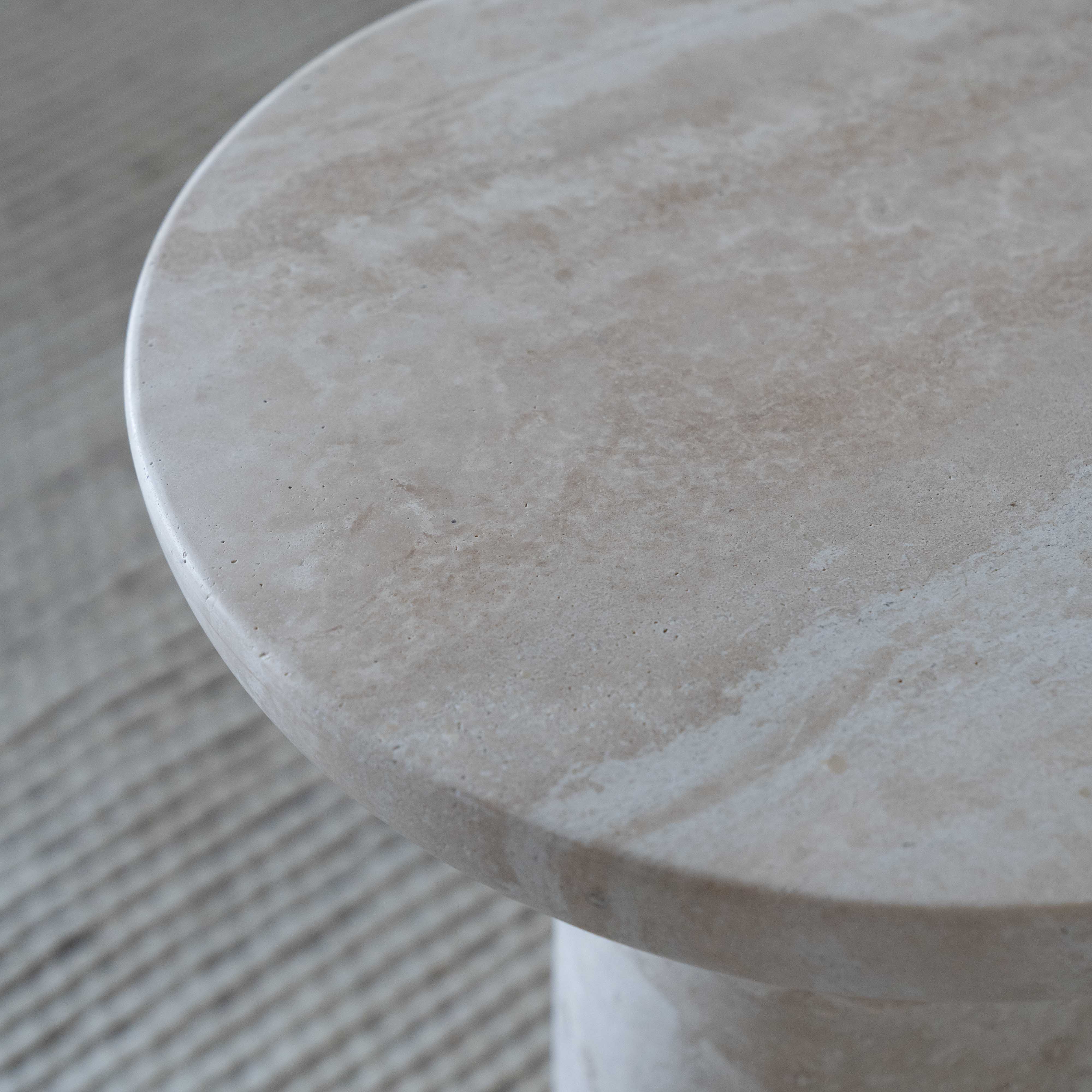 Milan Modern Natural Marble End Side Table  | Accent Table - Side Tables - WS Living - UAE Wood and steel Furnitures in Dubai