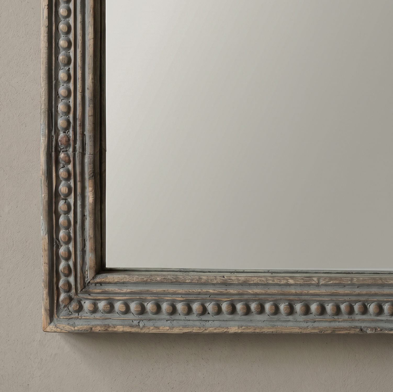 French Louis Classic Arch Wall Mirror – Antique Grey
