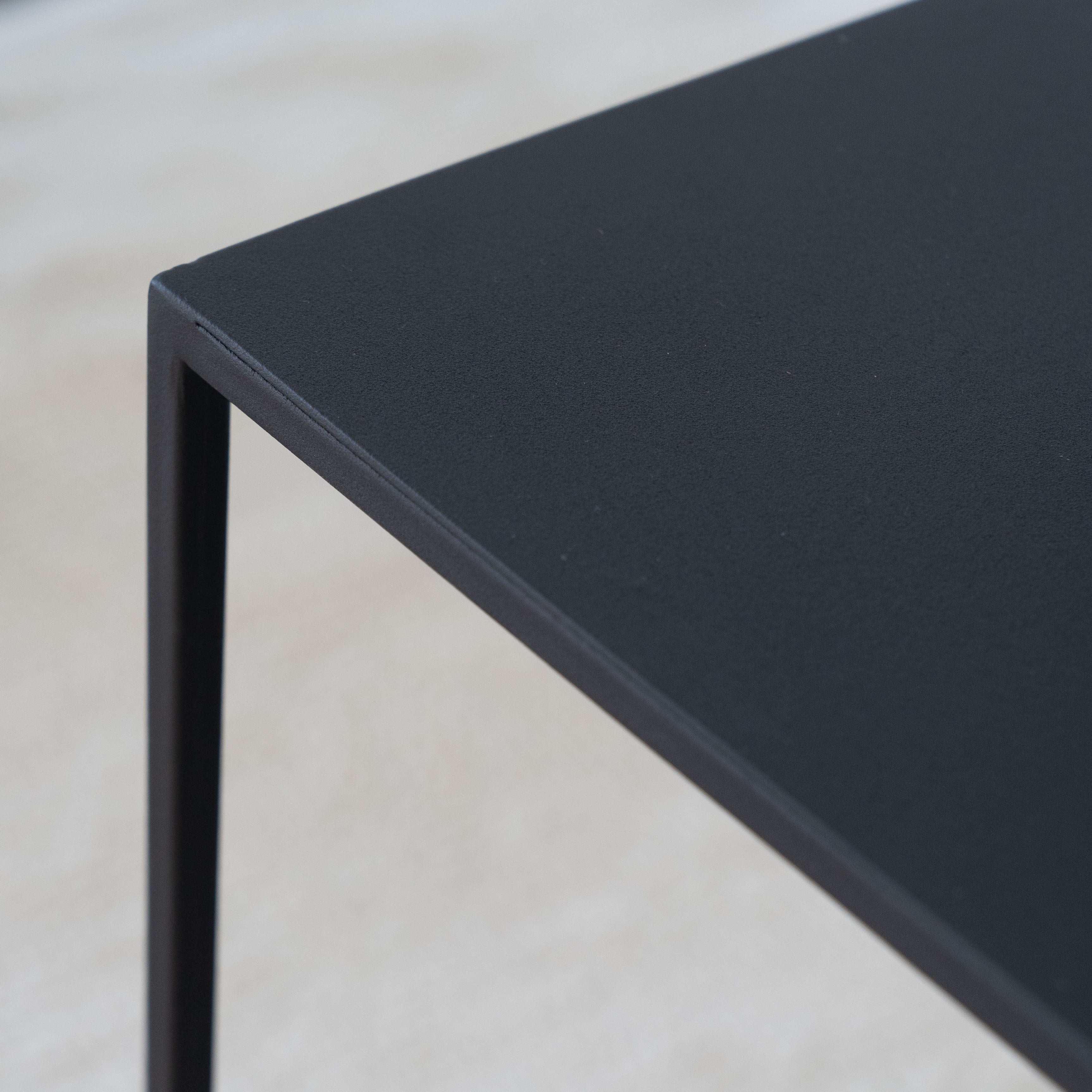 Monochrome Side Table  - WS Living - UAE -  Wood and steel Furnitures - Dubai