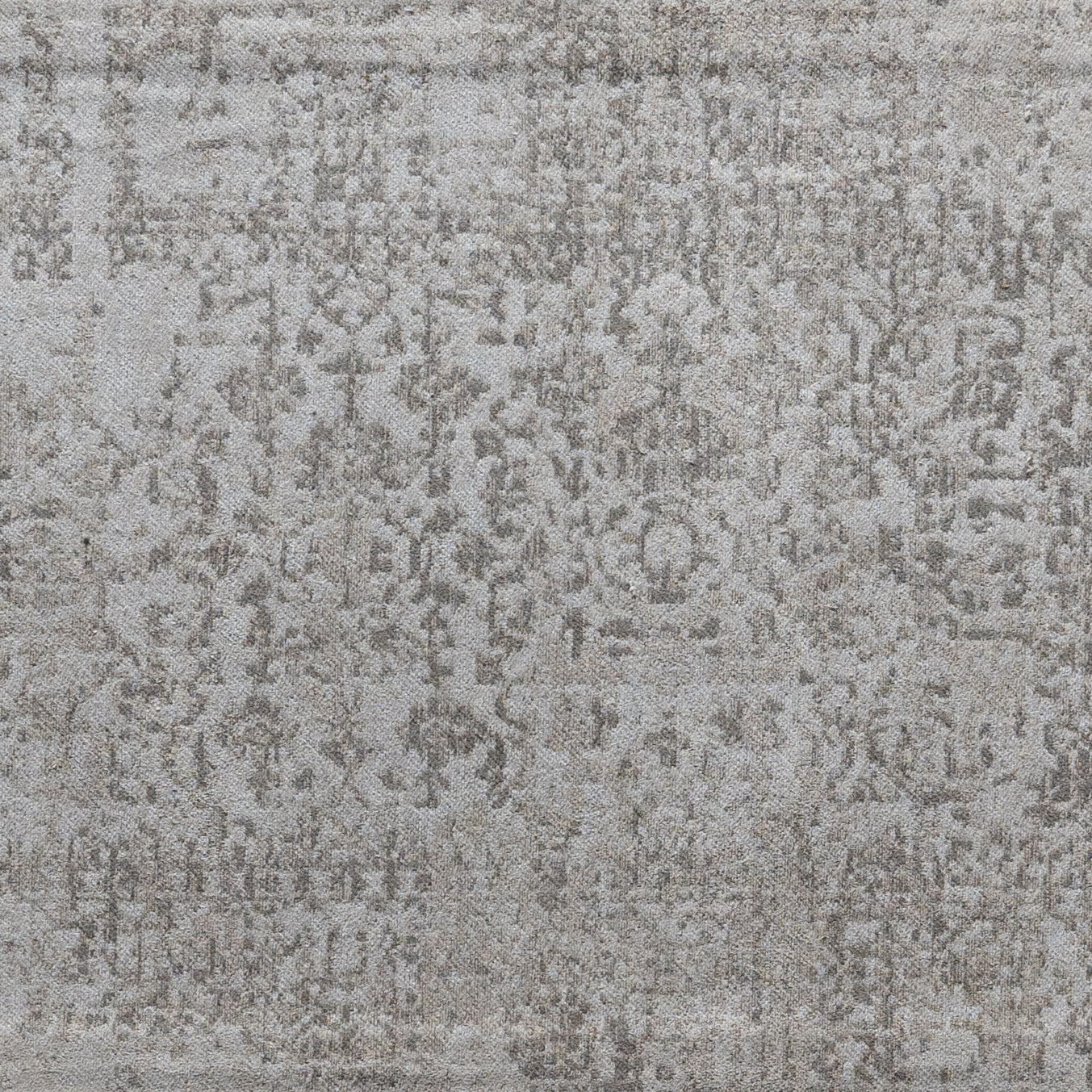 Mumtaz New Silver White Vintage Style Woven Cotton Runner Rug