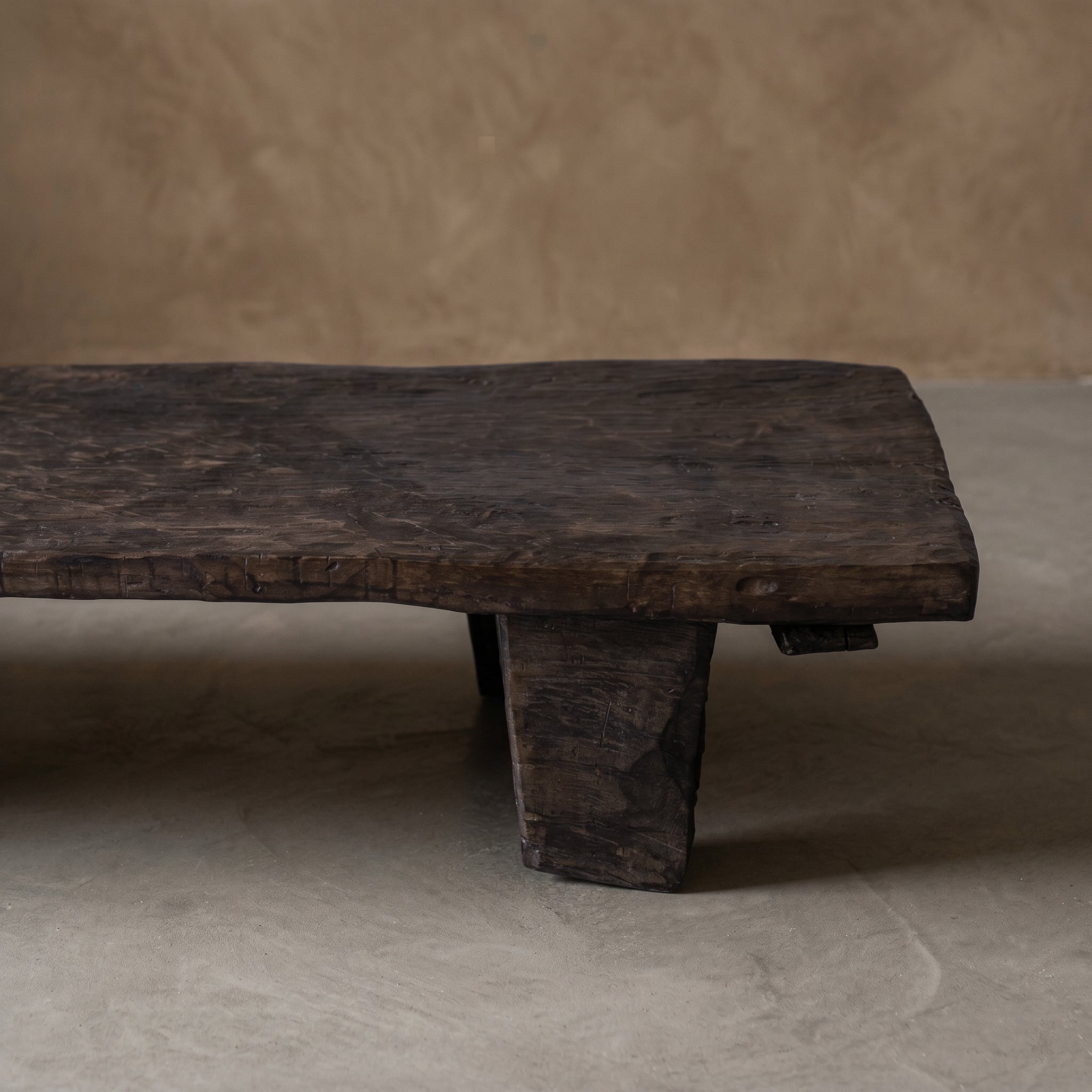Kohima Real Antique Tribal Coffee Table - WALNUT