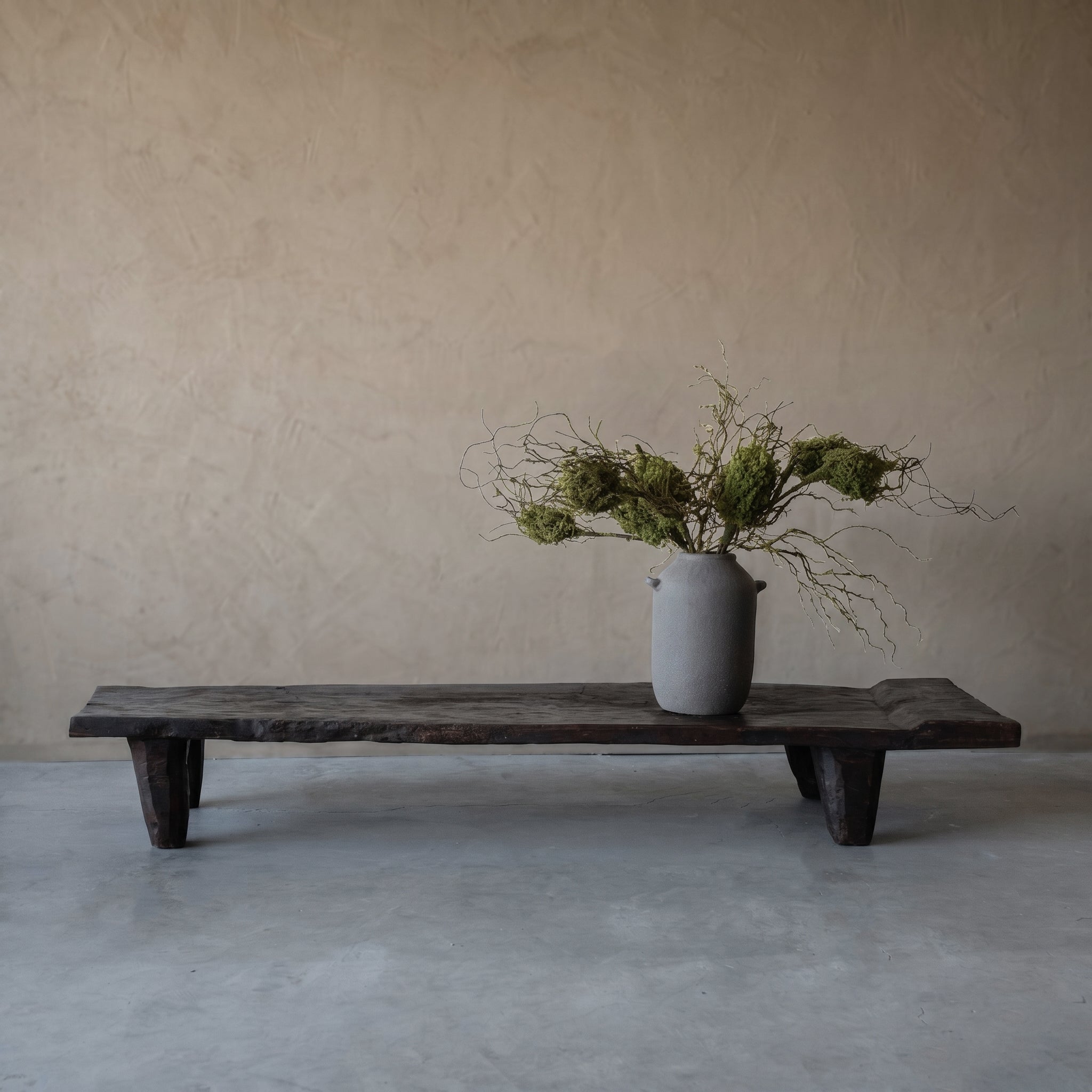 Mzizi Real Antique Japanese Style Coffee Table - DARK WALNUT