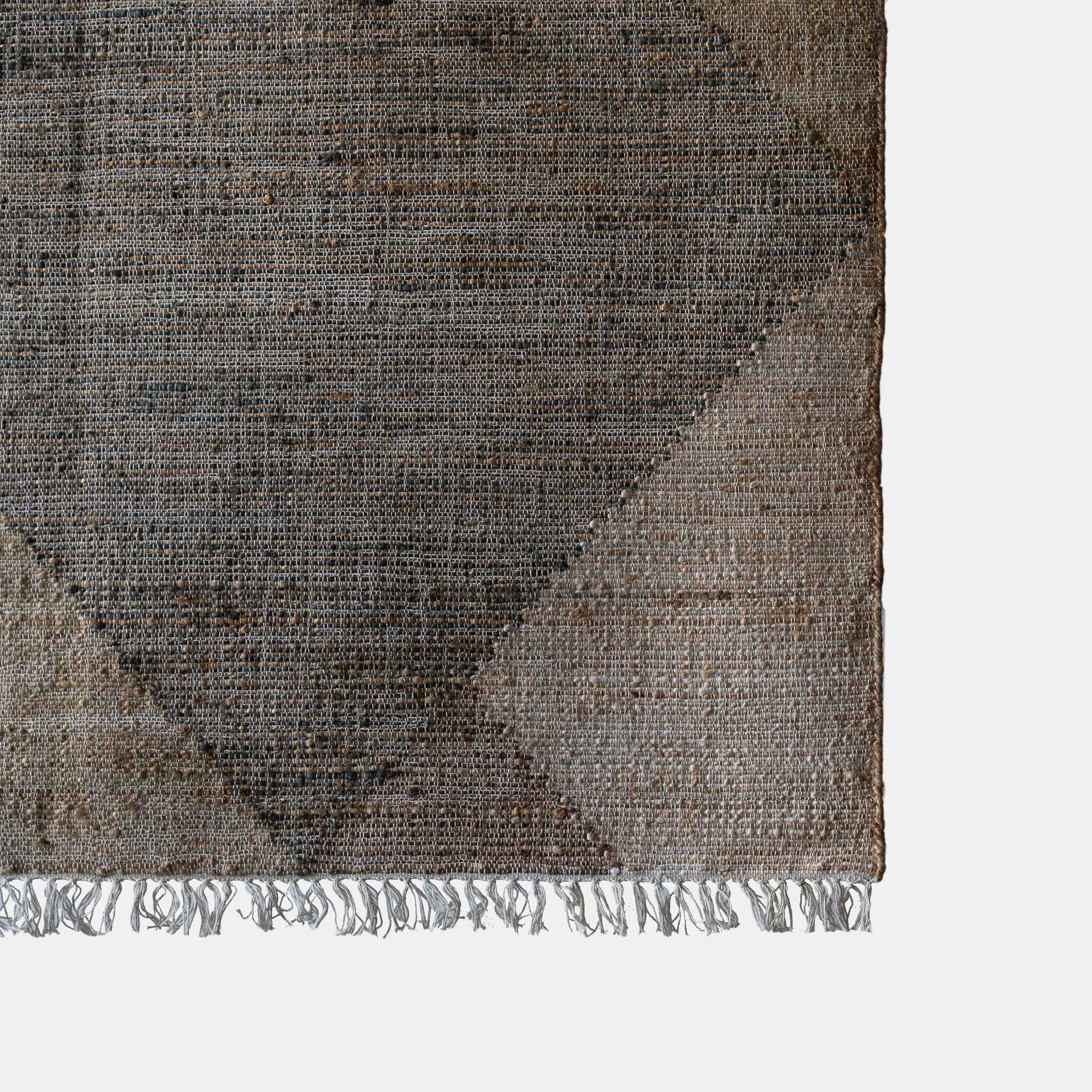Jute Stars Beige Rustic Green Braided Jute Rug