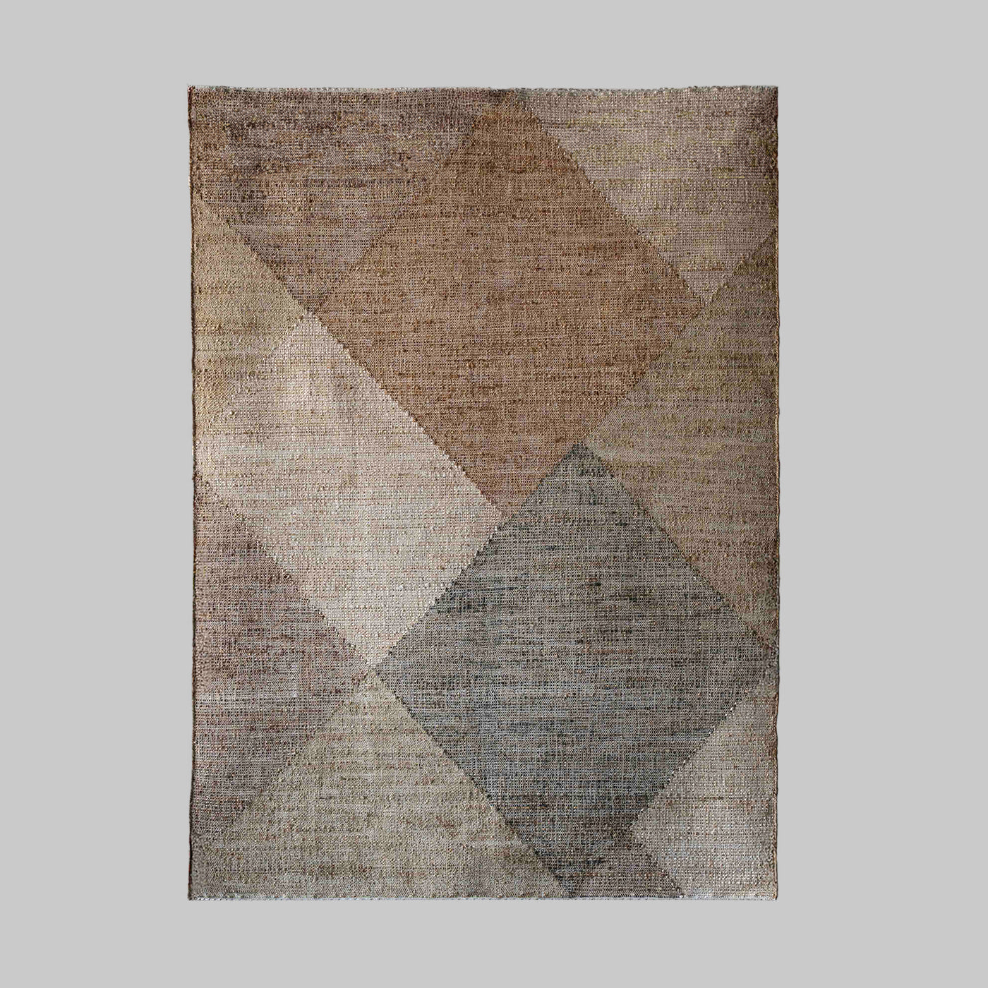 Jute Stars Beige Rustic Green Braided Jute Rug