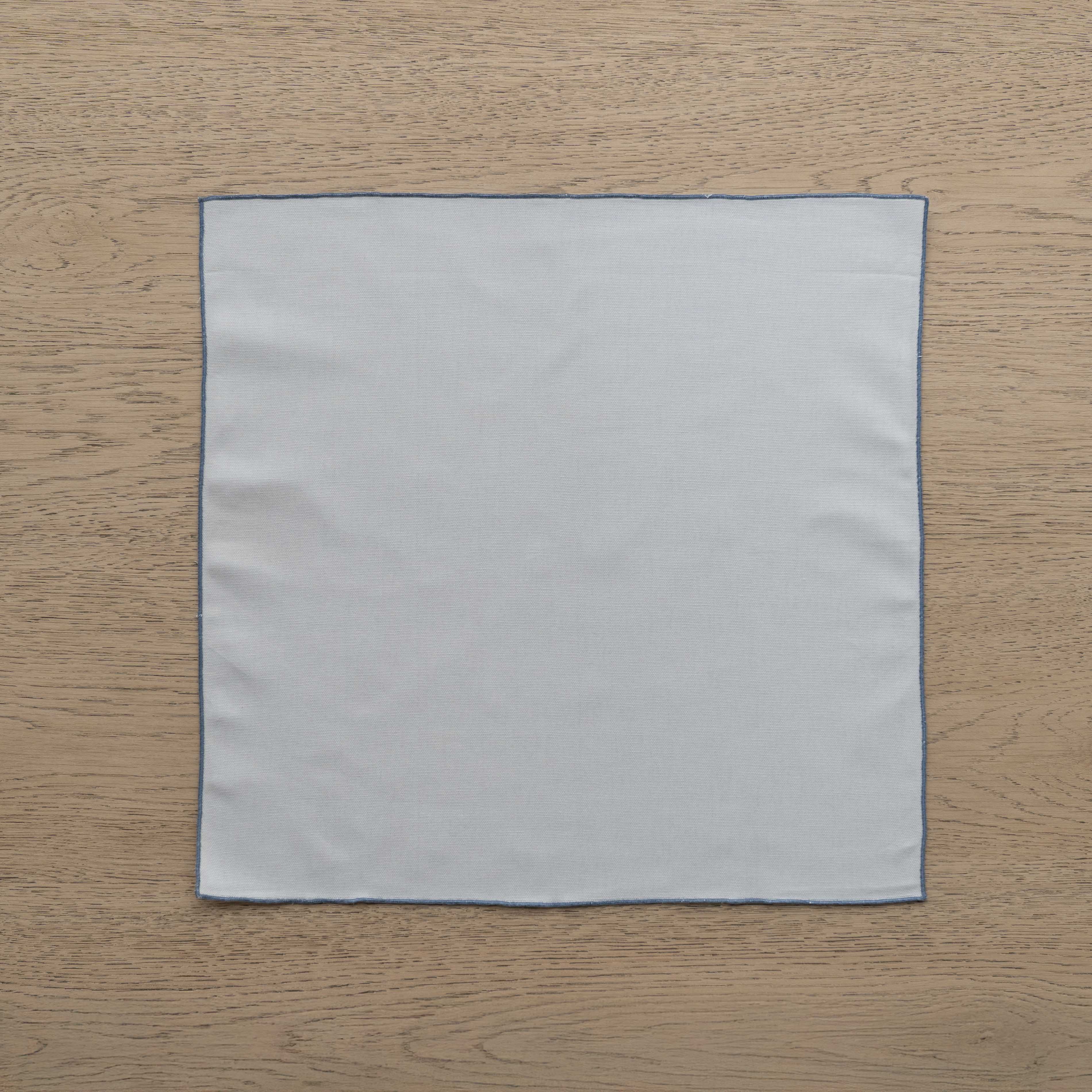 WS - Linen Set Of 2 Table Napkin - White/Blue