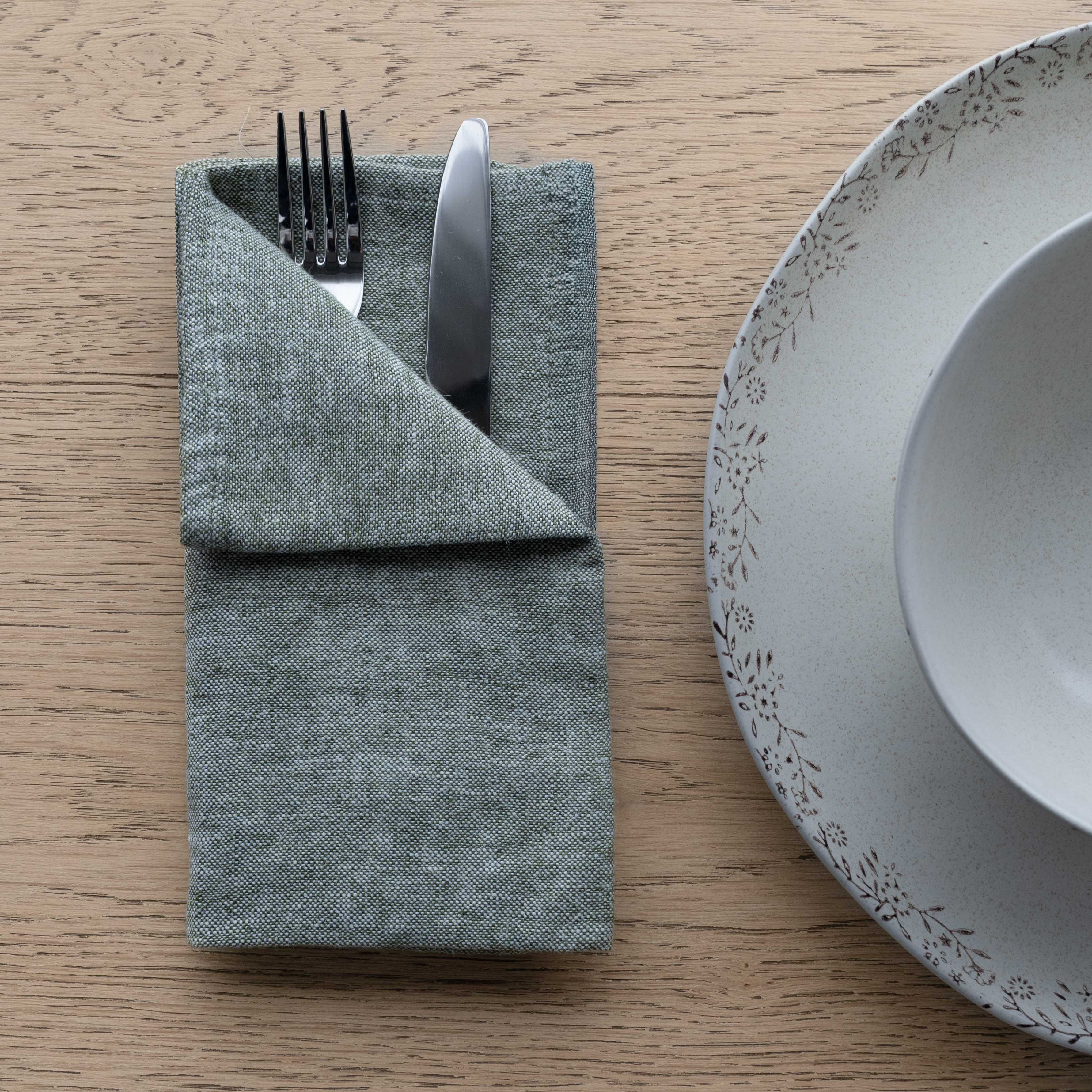 WS - Textured Set Of 2 Table Napkin - GREEN