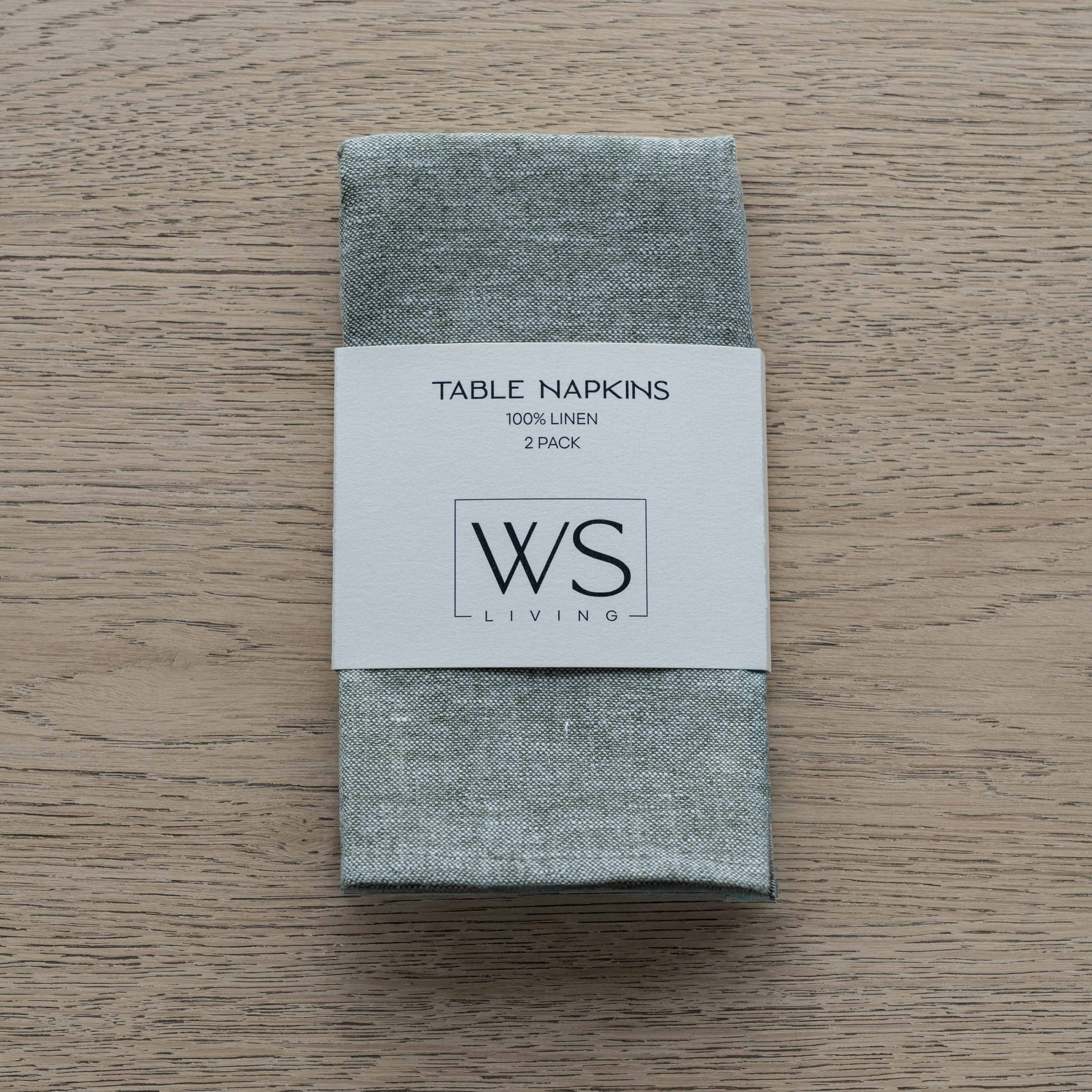 WS - Textured Set Of 2 Table Napkin - GREEN