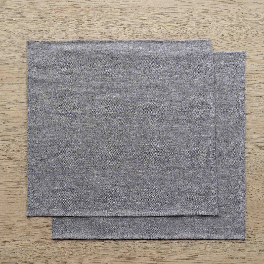 WS - Textured Set Of 2 Table Napkin - GREY