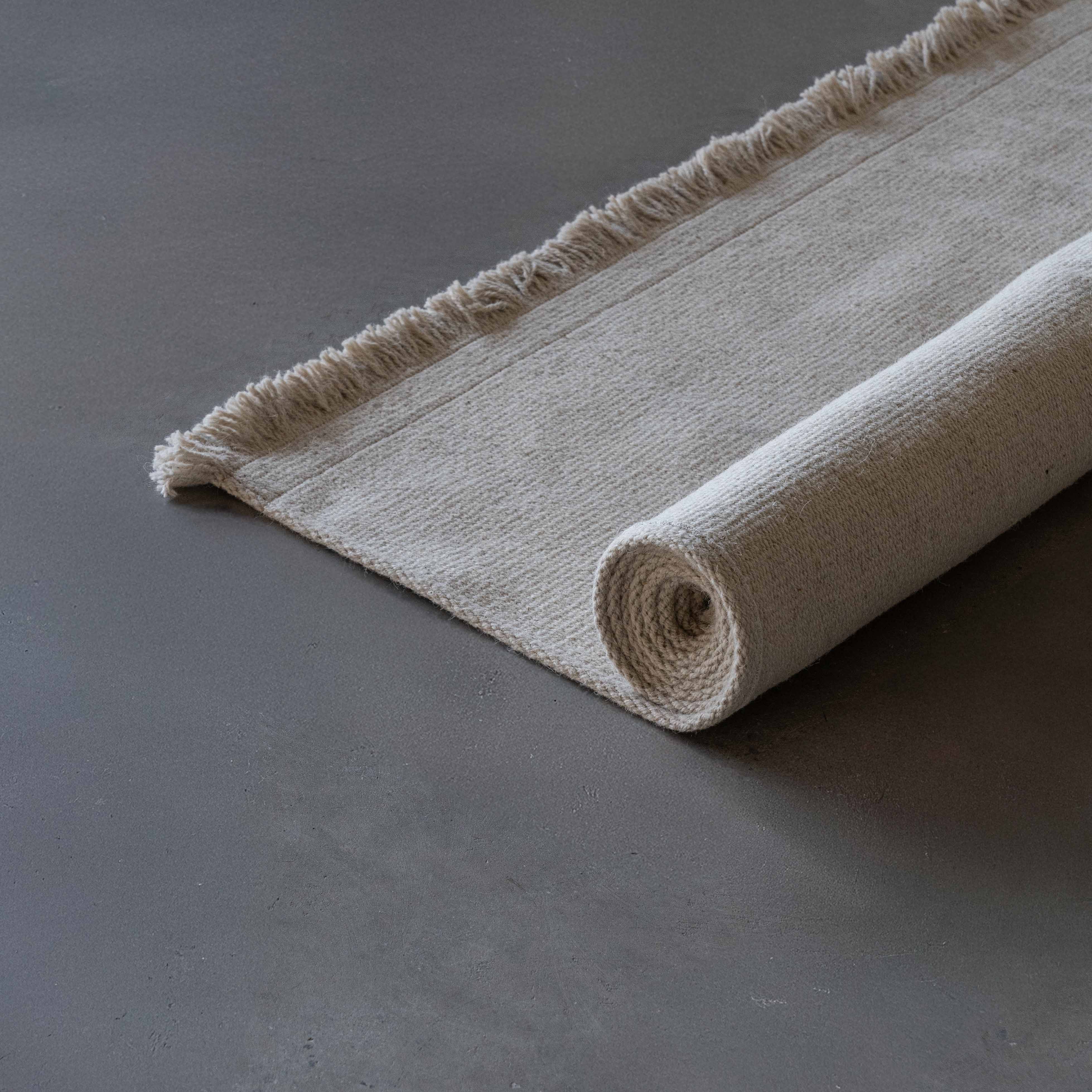 Nawaf Handmade Beige Wool Rug