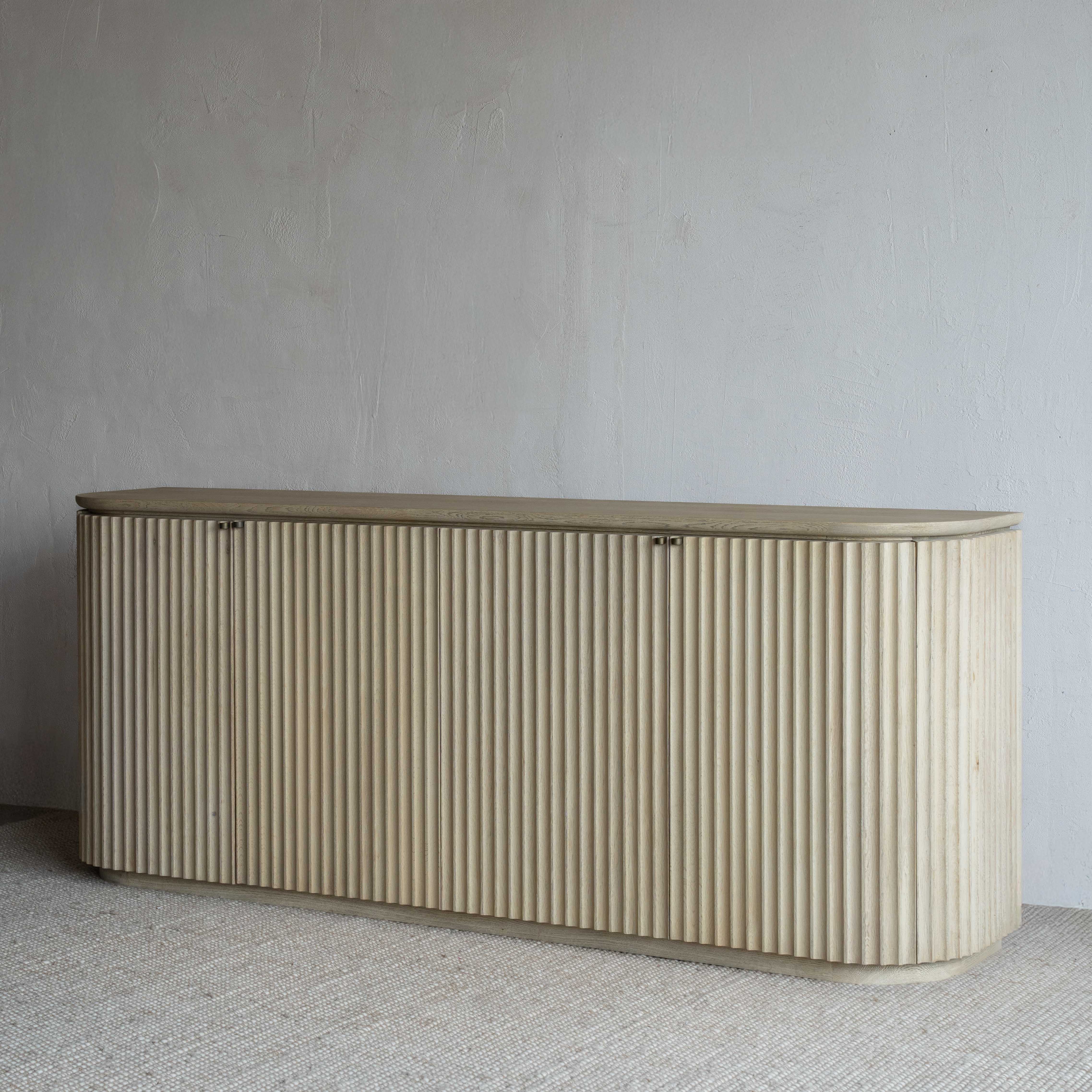 خزانة جانبية عصرية من الخشب الصلب من جيسا | خزانة تخزين 