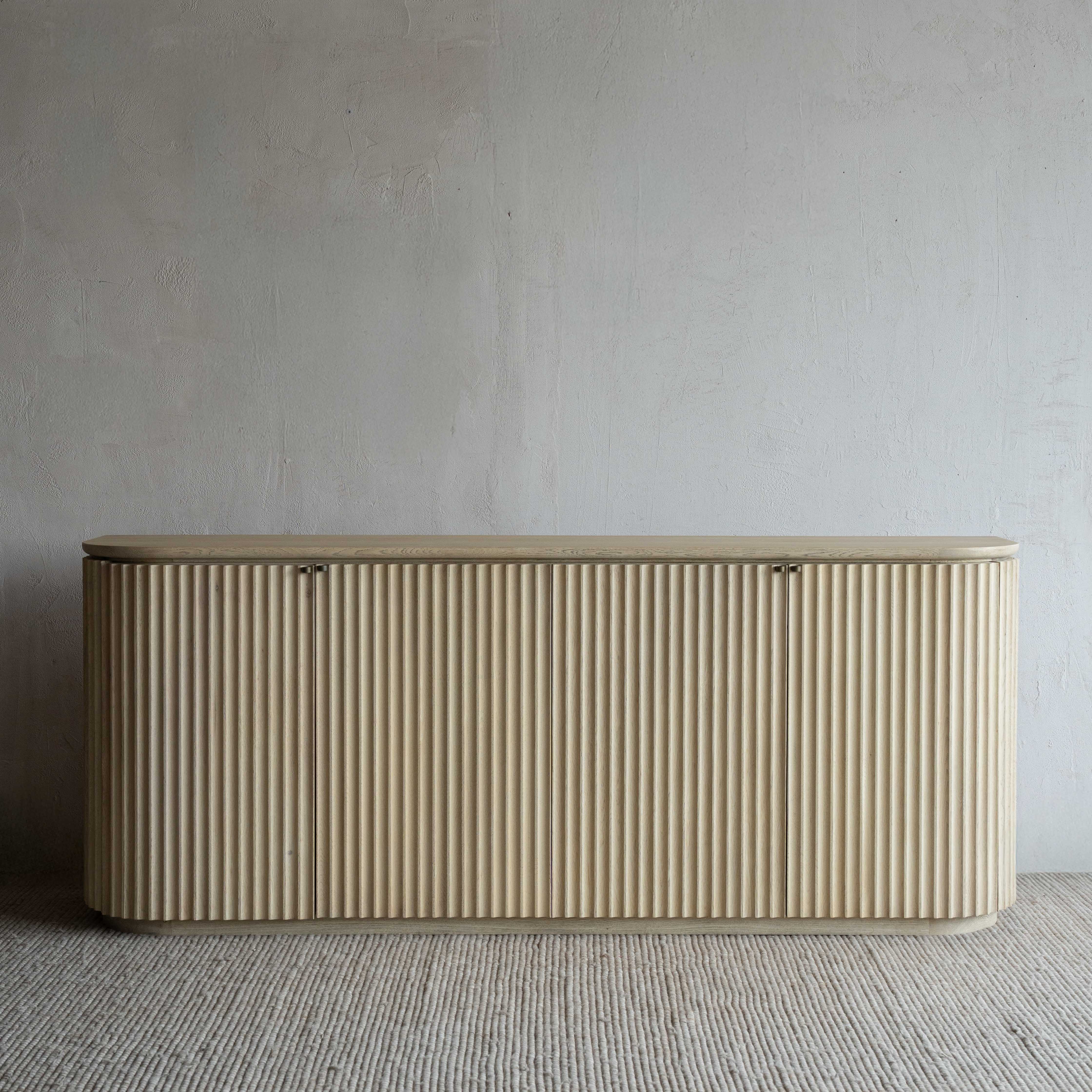 خزانة جانبية عصرية من الخشب الصلب من جيسا | خزانة تخزين 