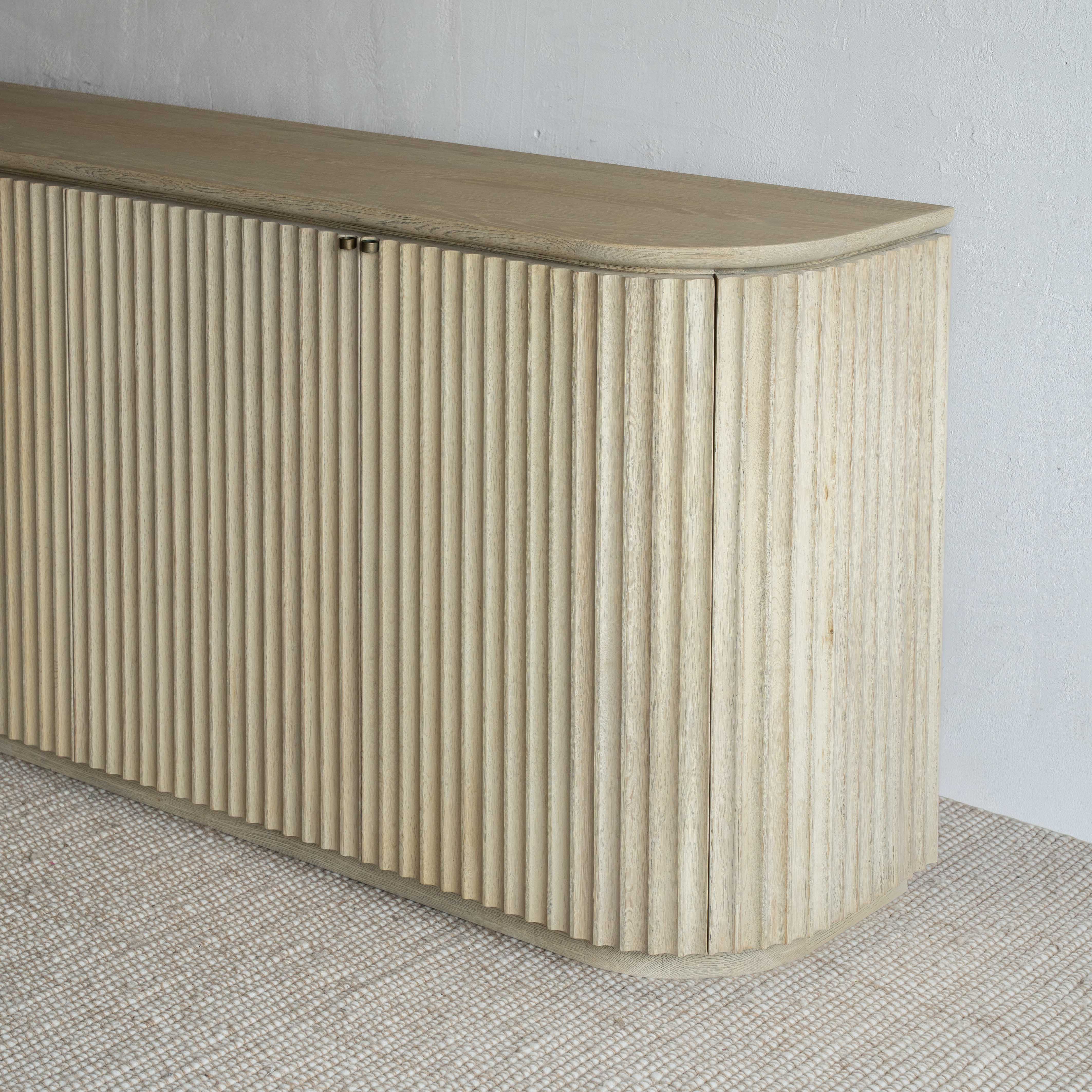 خزانة جانبية عصرية من الخشب الصلب من جيسا | خزانة تخزين 