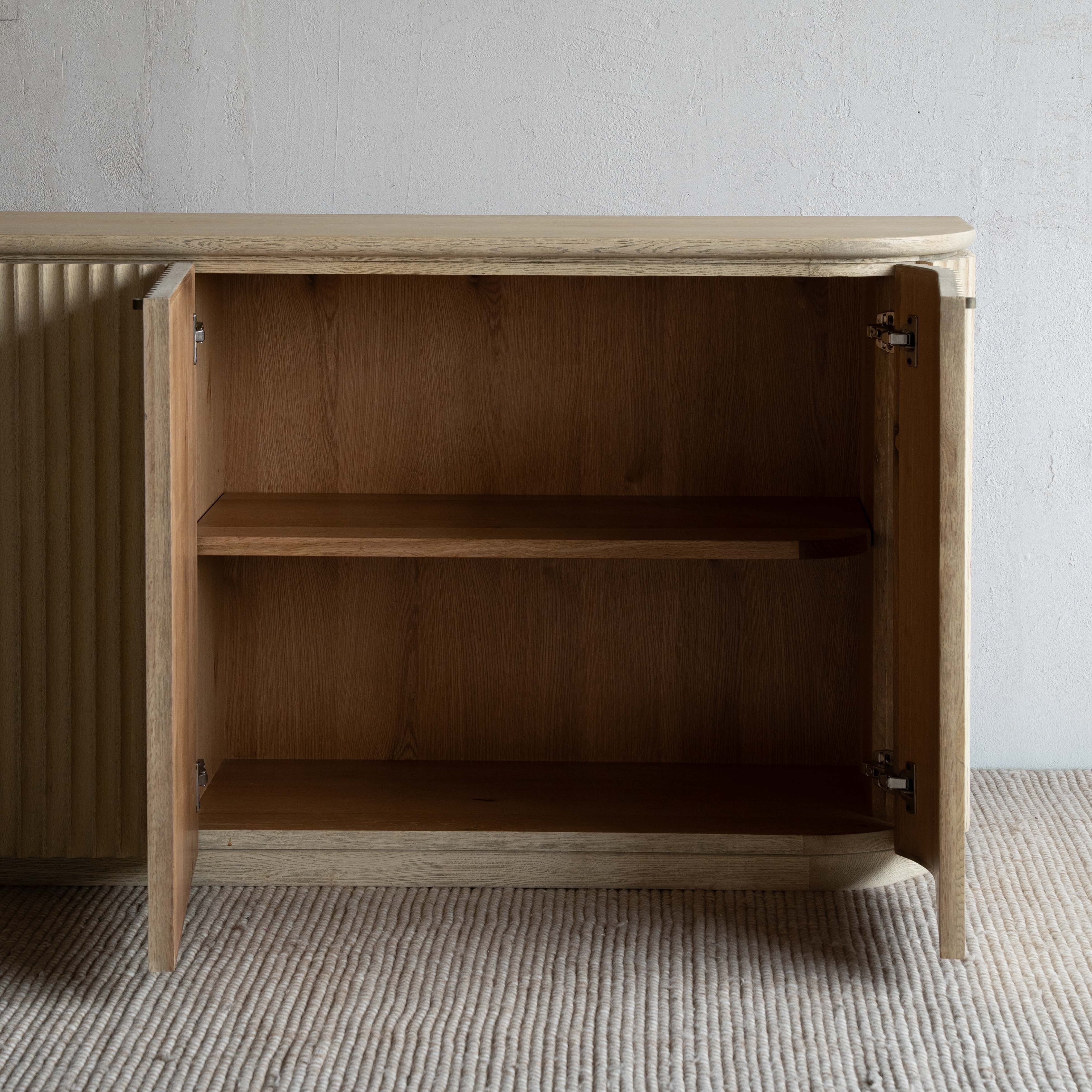 خزانة جانبية عصرية من الخشب الصلب من جيسا | خزانة تخزين 