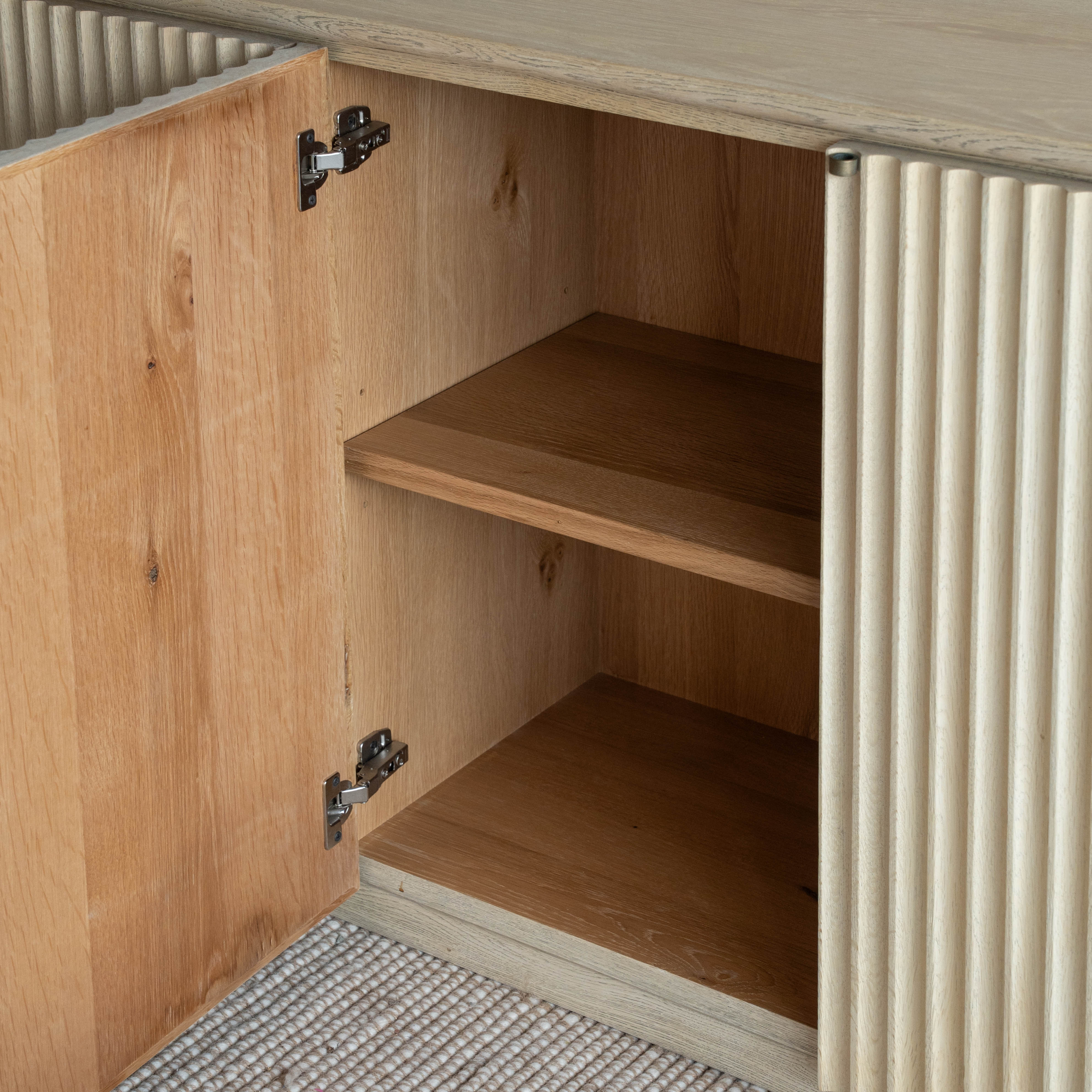 خزانة جانبية عصرية من الخشب الصلب من جيسا | خزانة تخزين 