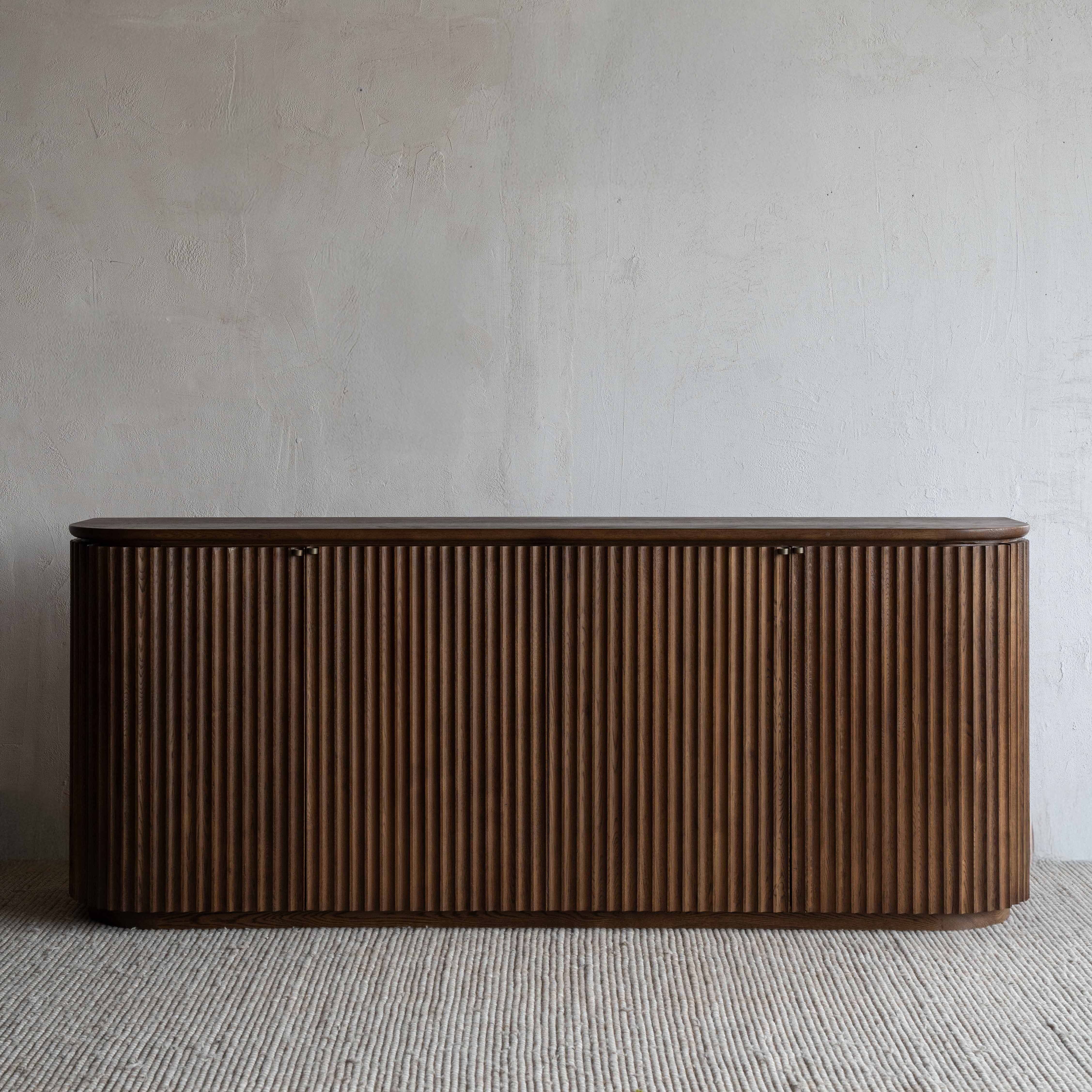 خزانة جانبية عصرية من الخشب الصلب من جيسا | خزانة تخزين 