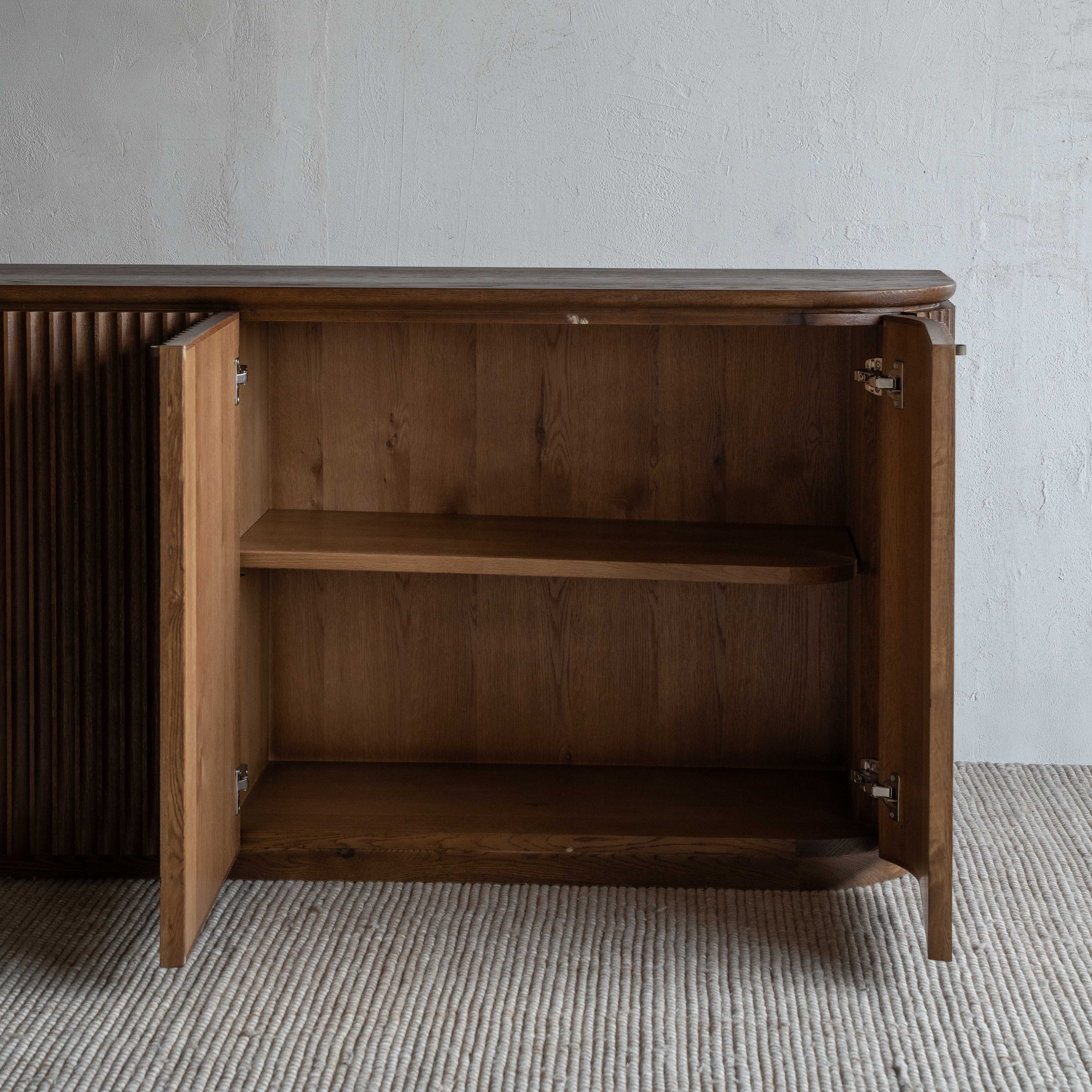 خزانة جانبية عصرية من الخشب الصلب من جيسا | خزانة تخزين 