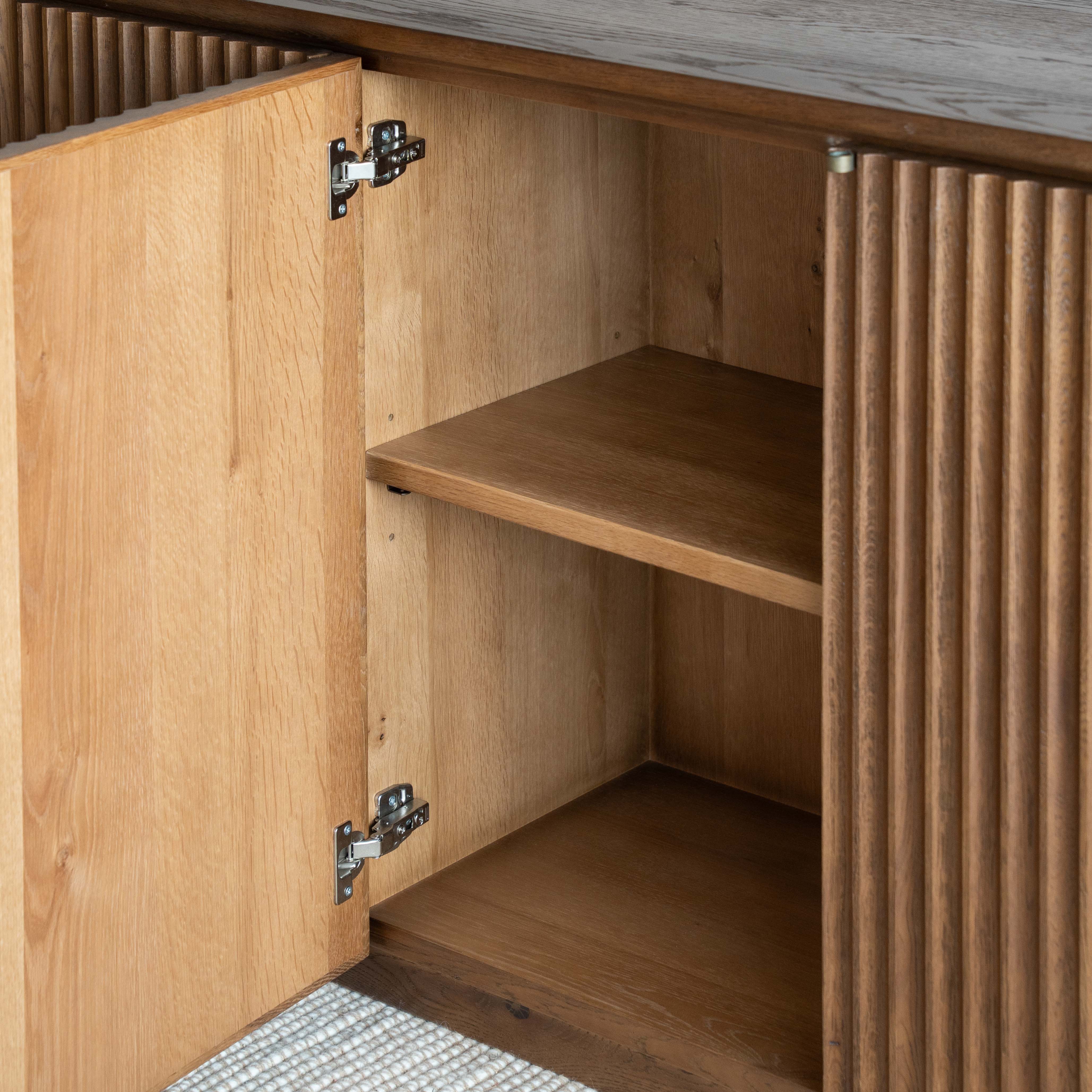 خزانة جانبية عصرية من الخشب الصلب من جيسا | خزانة تخزين 