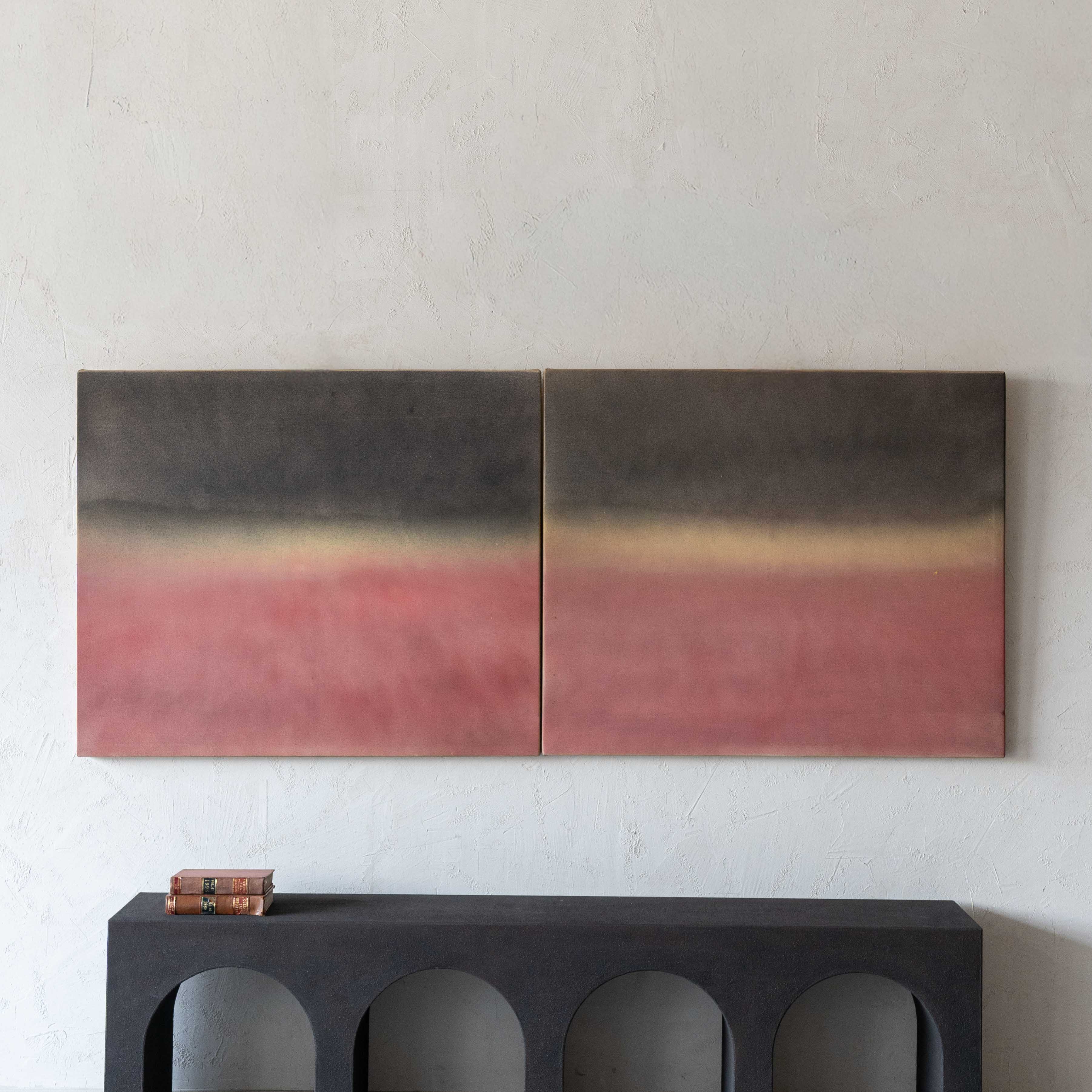 Fading Ember Skies Hand Painted Abstract Wall Art Painting