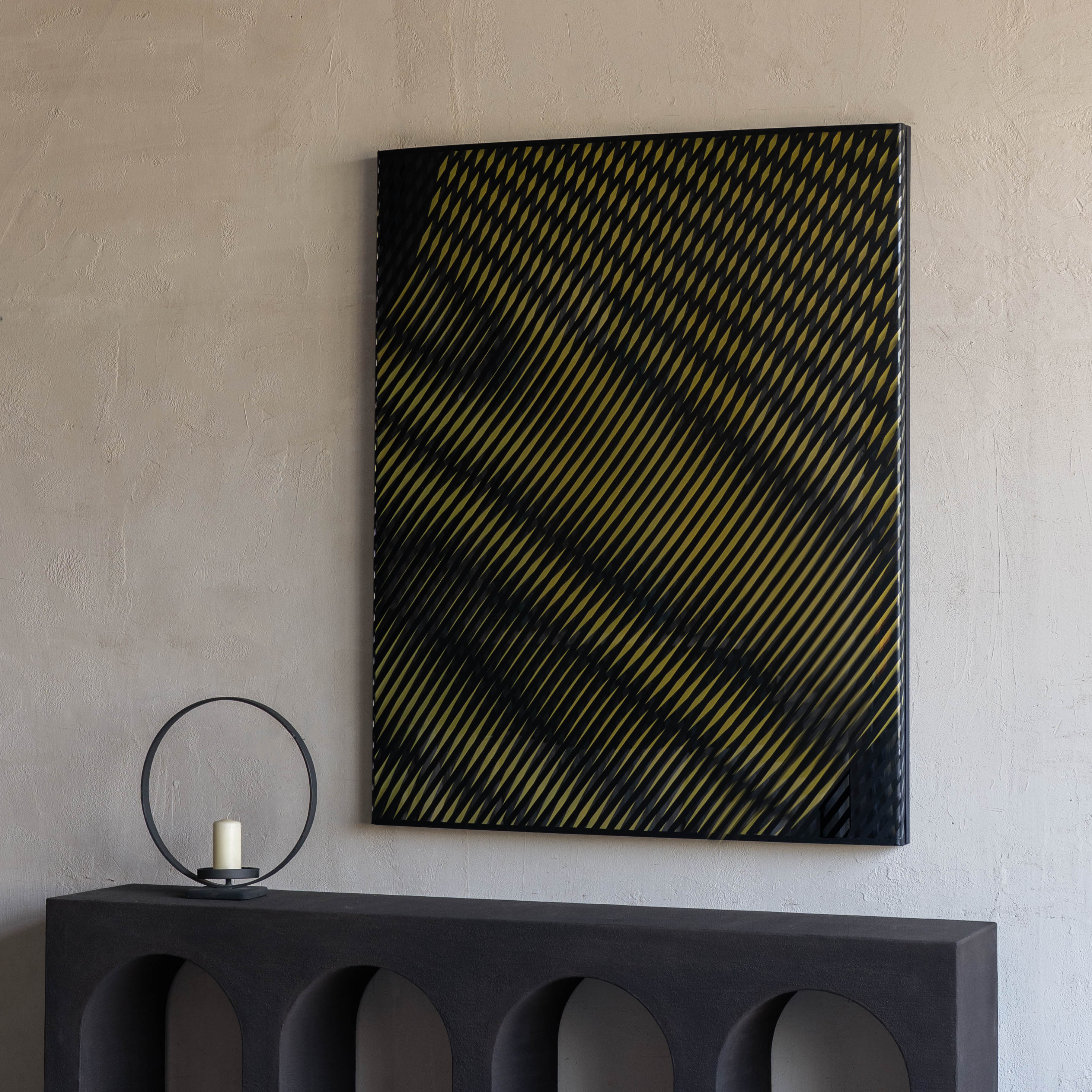 Neon Acrylic Motion Modern Wall Art Painting