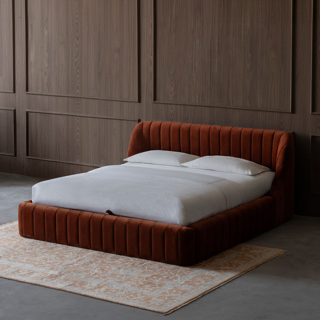 سرير ثاليا براون العصري والفاخر بحجم كينج 180×200 سم 