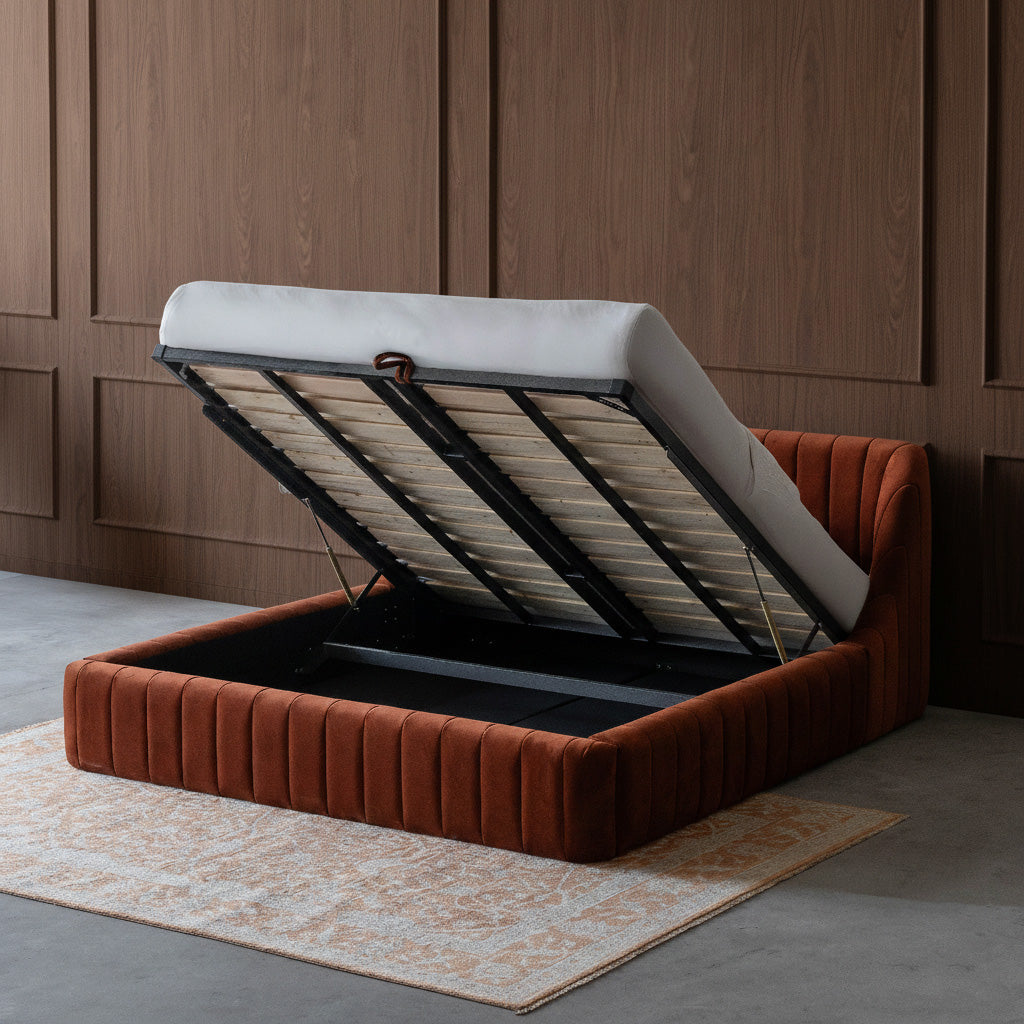 سرير ثاليا براون العصري والفاخر بحجم كينج 180×200 سم 