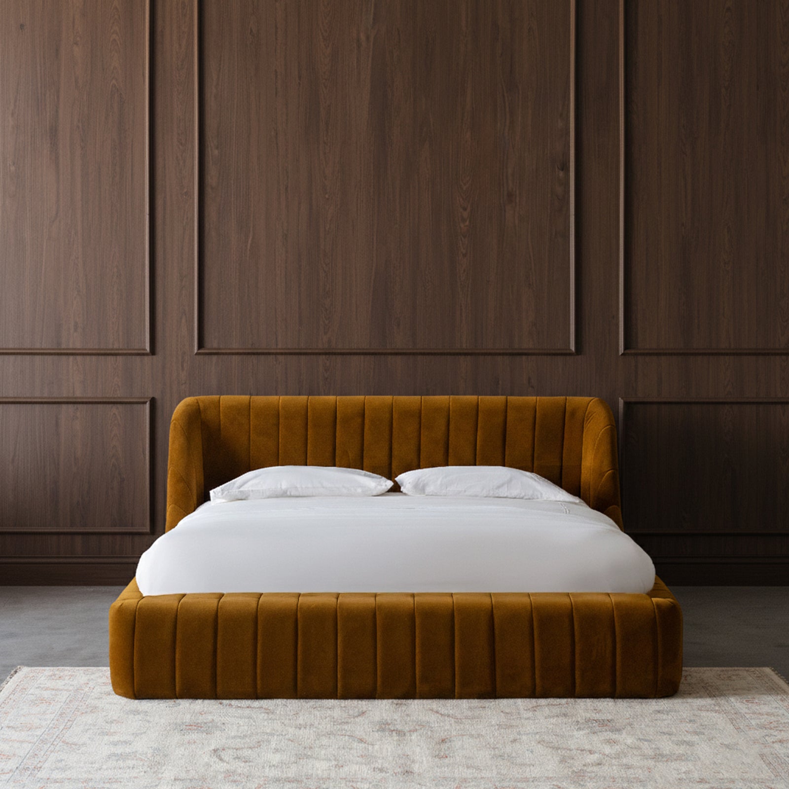 سرير ثاليا براون العصري والفاخر بحجم كينج 180×200 سم 