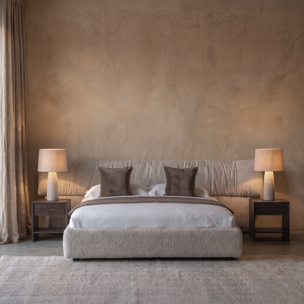 Milan Truffle King Size Storage Bed - Off Grey