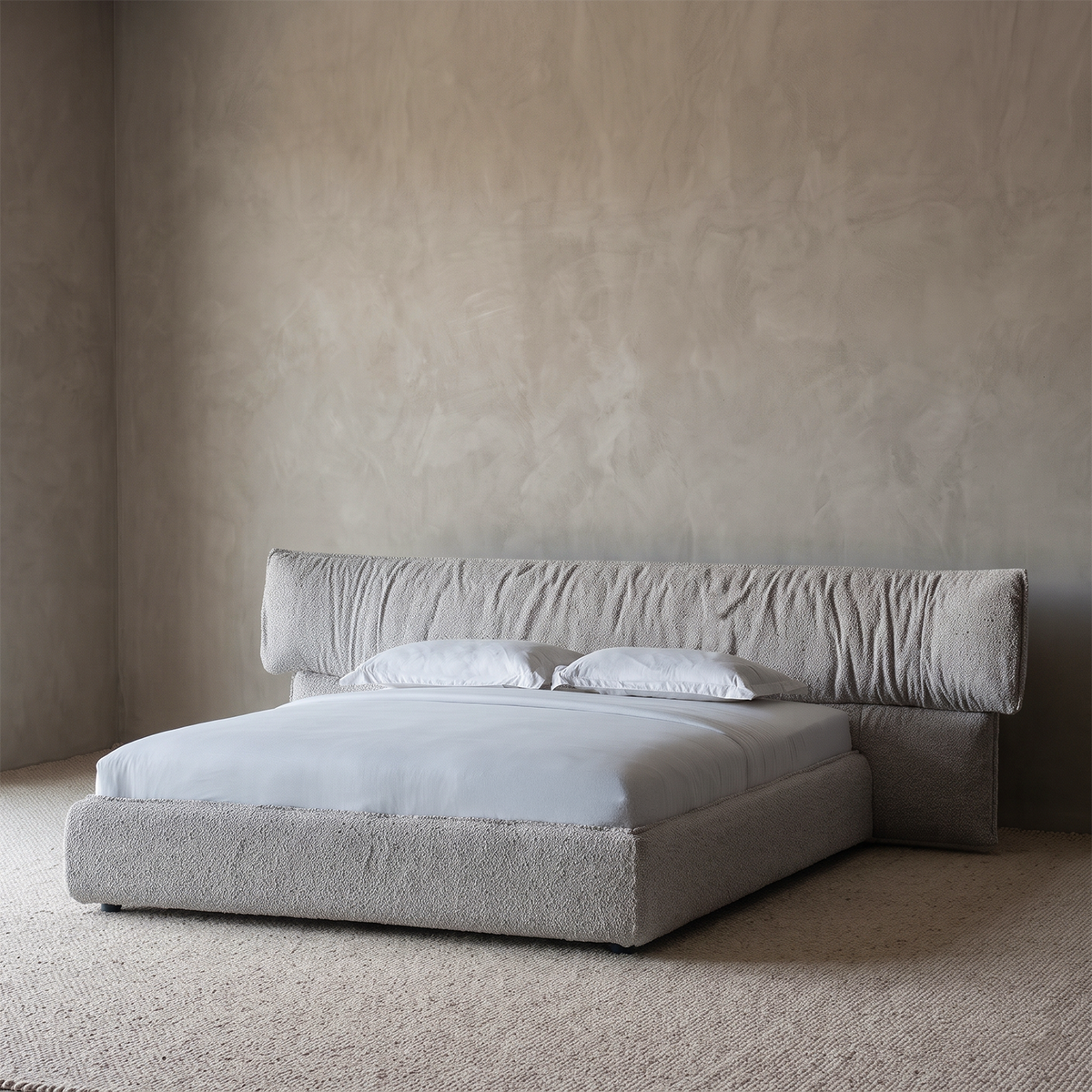 Milan Truffle King Size Storage Bed - Off Grey