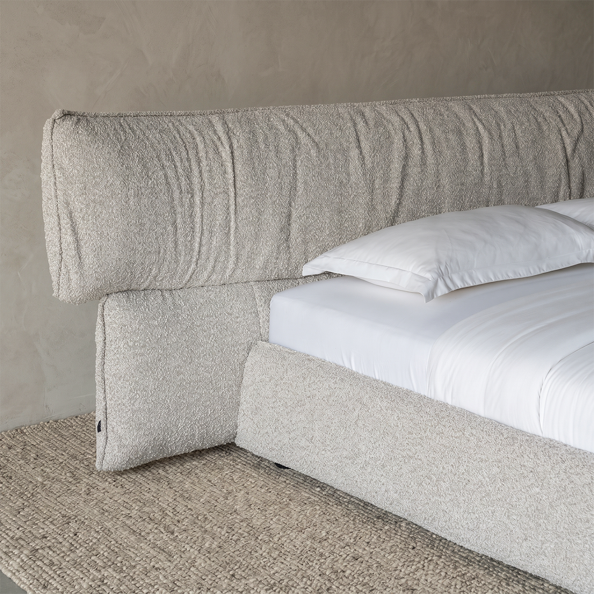 Milan Truffle King Size Storage Bed - Off Grey