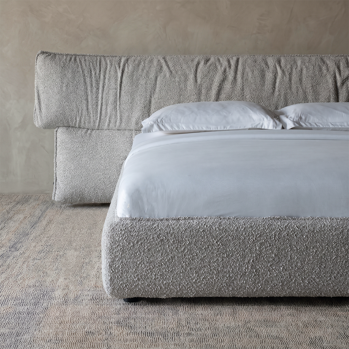 Milan Truffle King Size Storage Bed - Off Grey