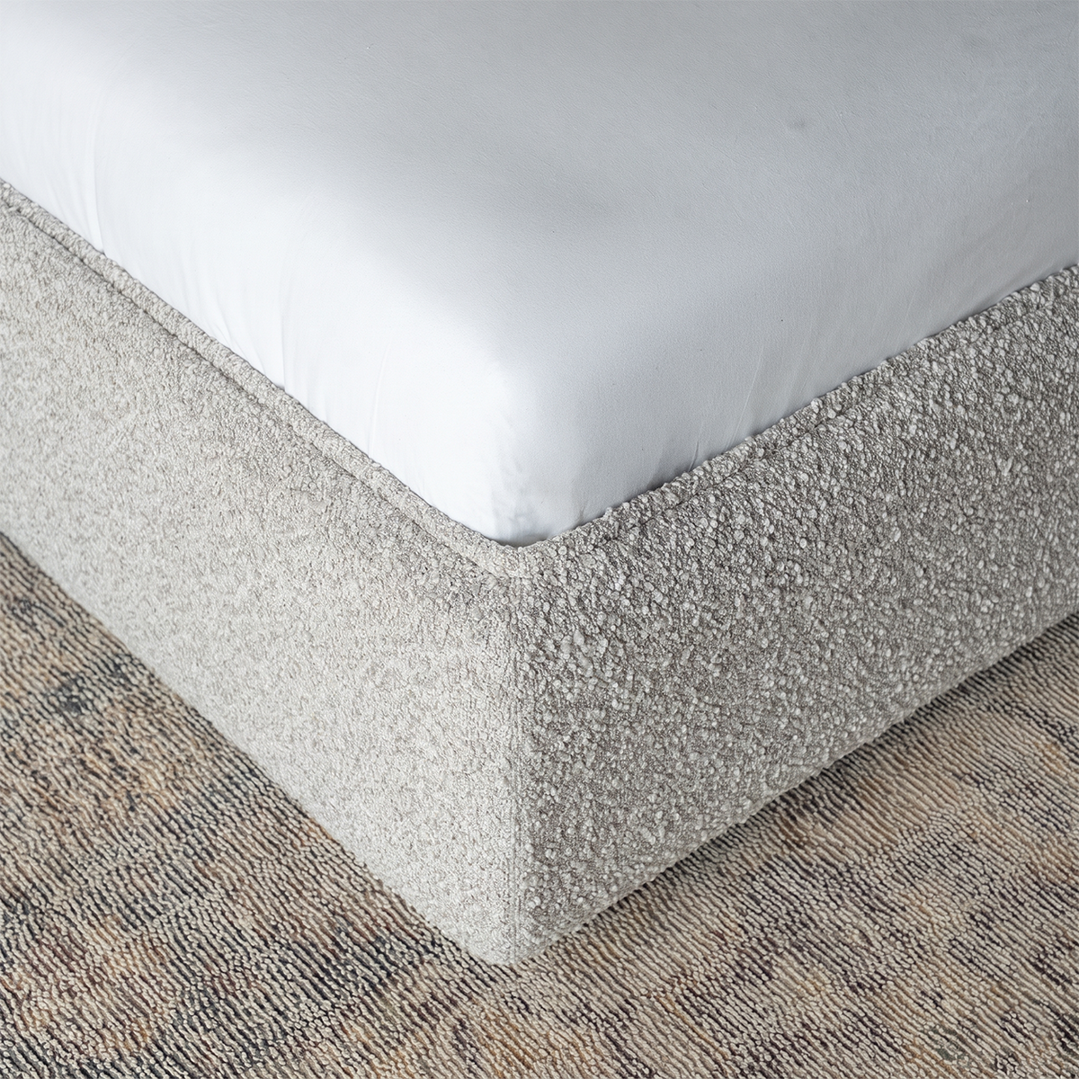 Milan Truffle King Size Storage Bed - Off Grey