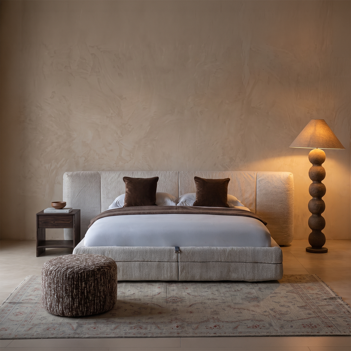 Cloud Plush King Size Upholstered Storage Bed