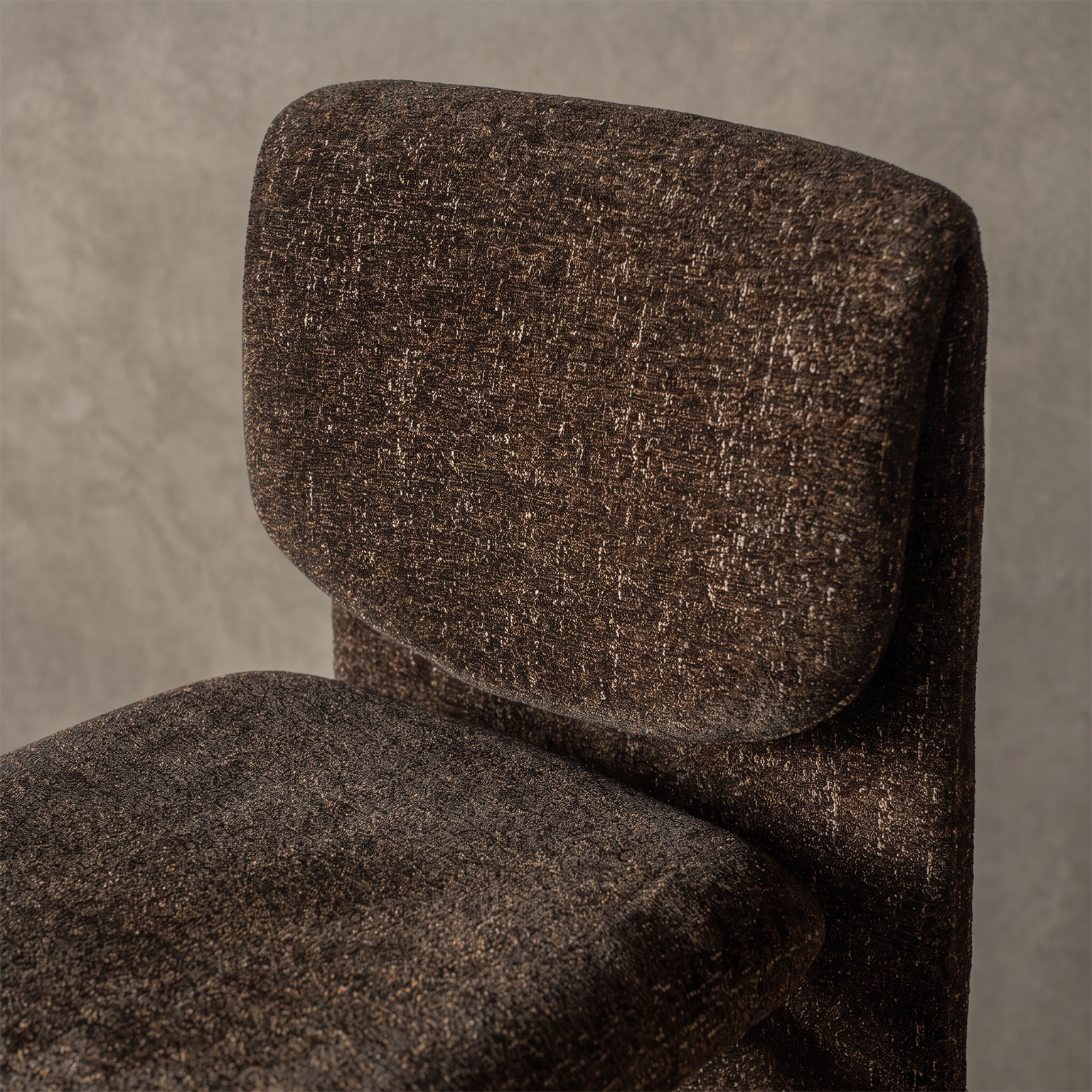 Nocturne Textured Modern Dining Chair - BROWN