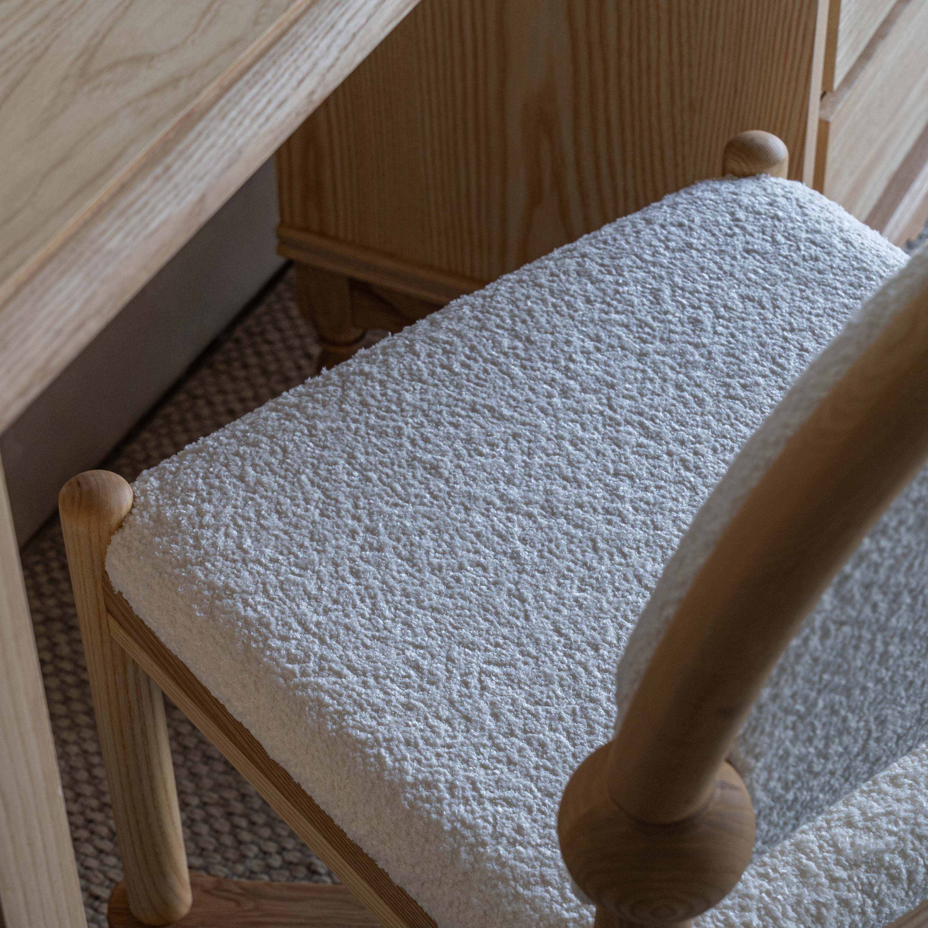 Mid Century Arch Door Dressing Table & Desk With Chair - NATURAL - Dressing Table - WS Living Furniture  Furniture Store in Dubai