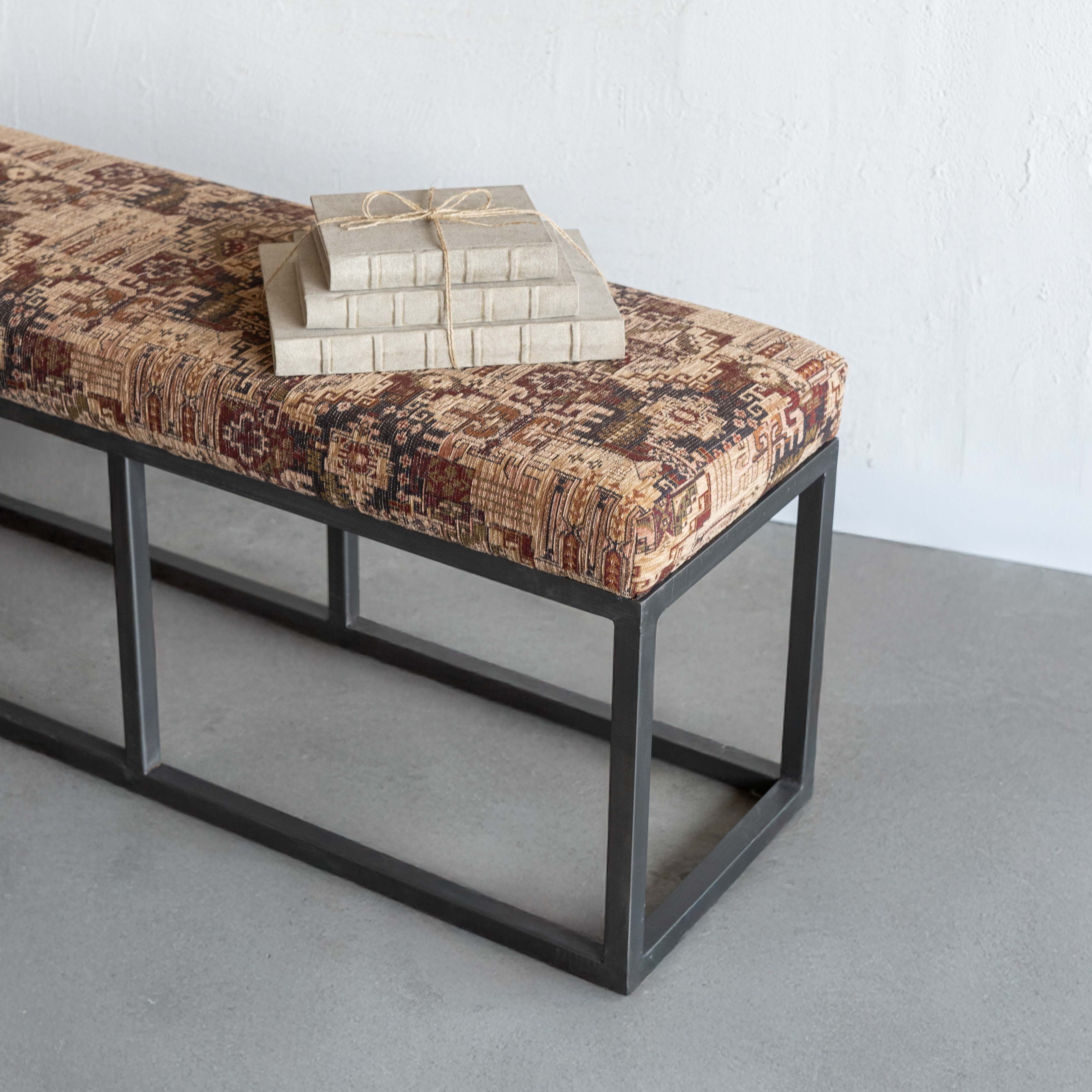 Mira Industrial Style Bench - Beige