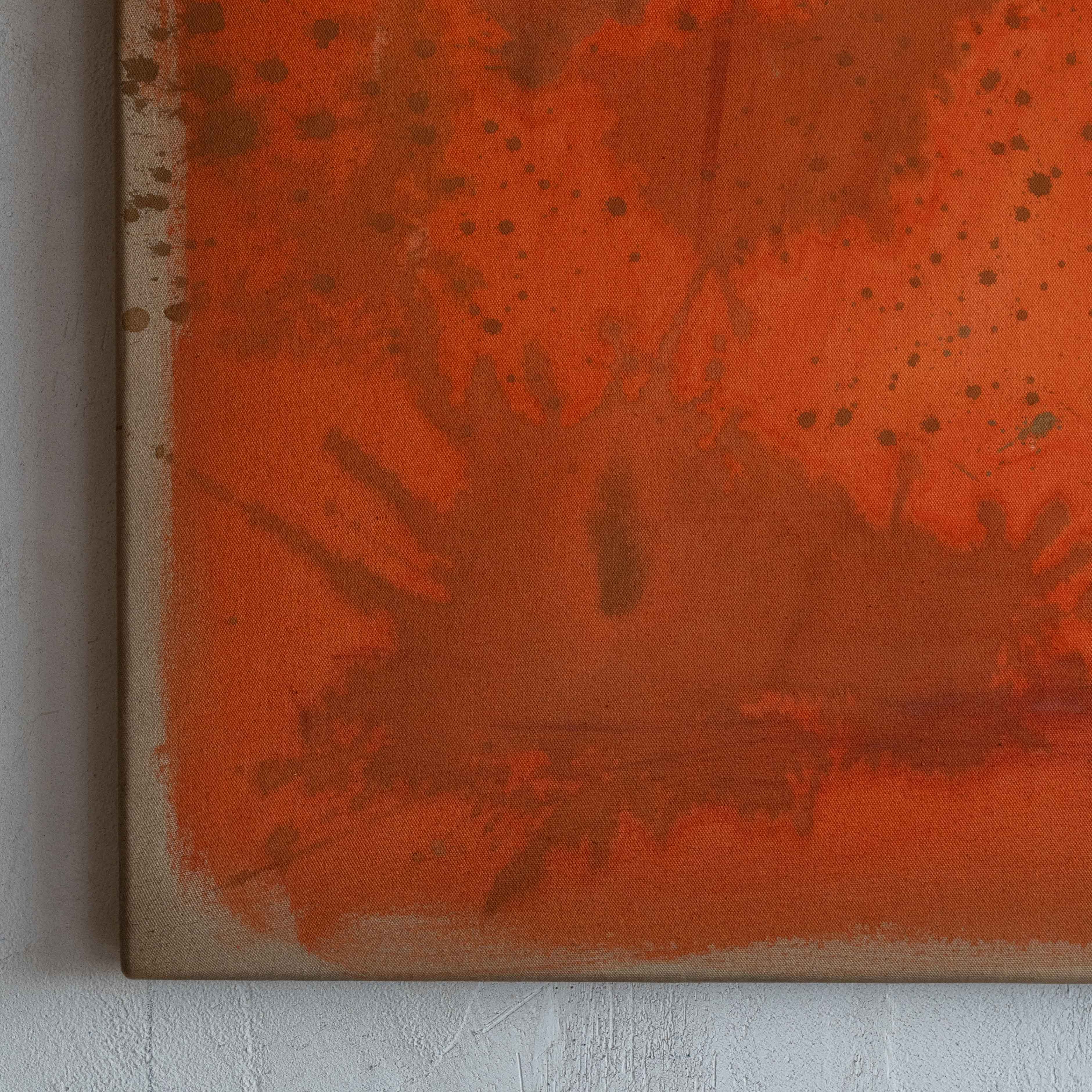 The Saffron Outburst Handmade Wall Art Painting