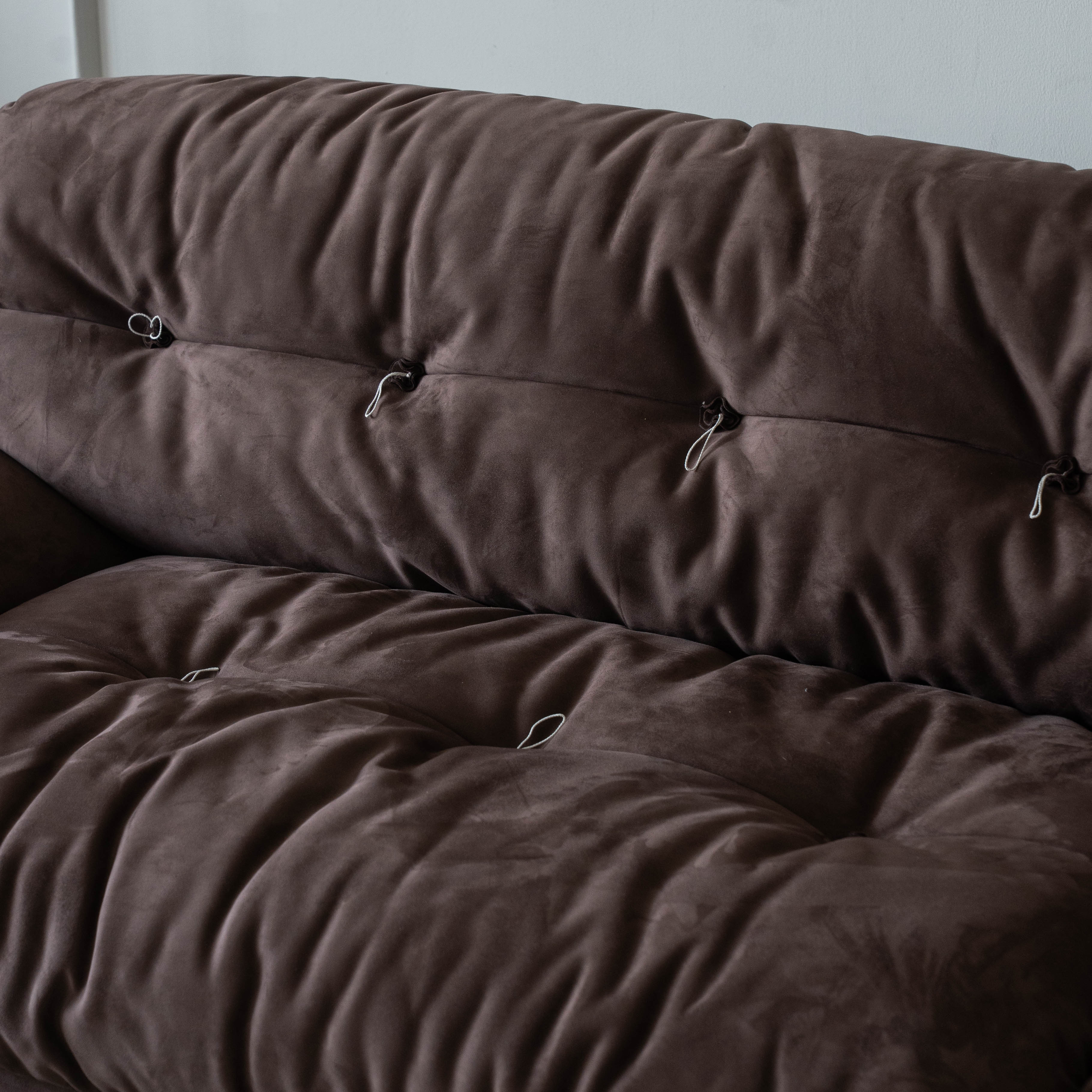 Milano Luxe Modern 3 Seater Sofa - Brown