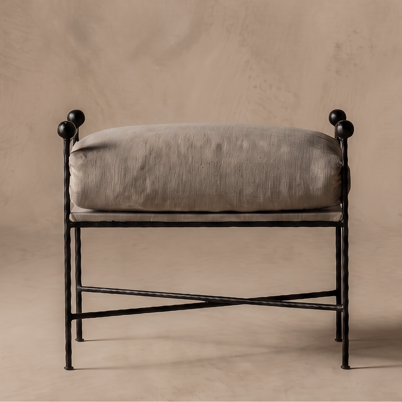 Alden Neo-Classical Small Bench - BEIGE