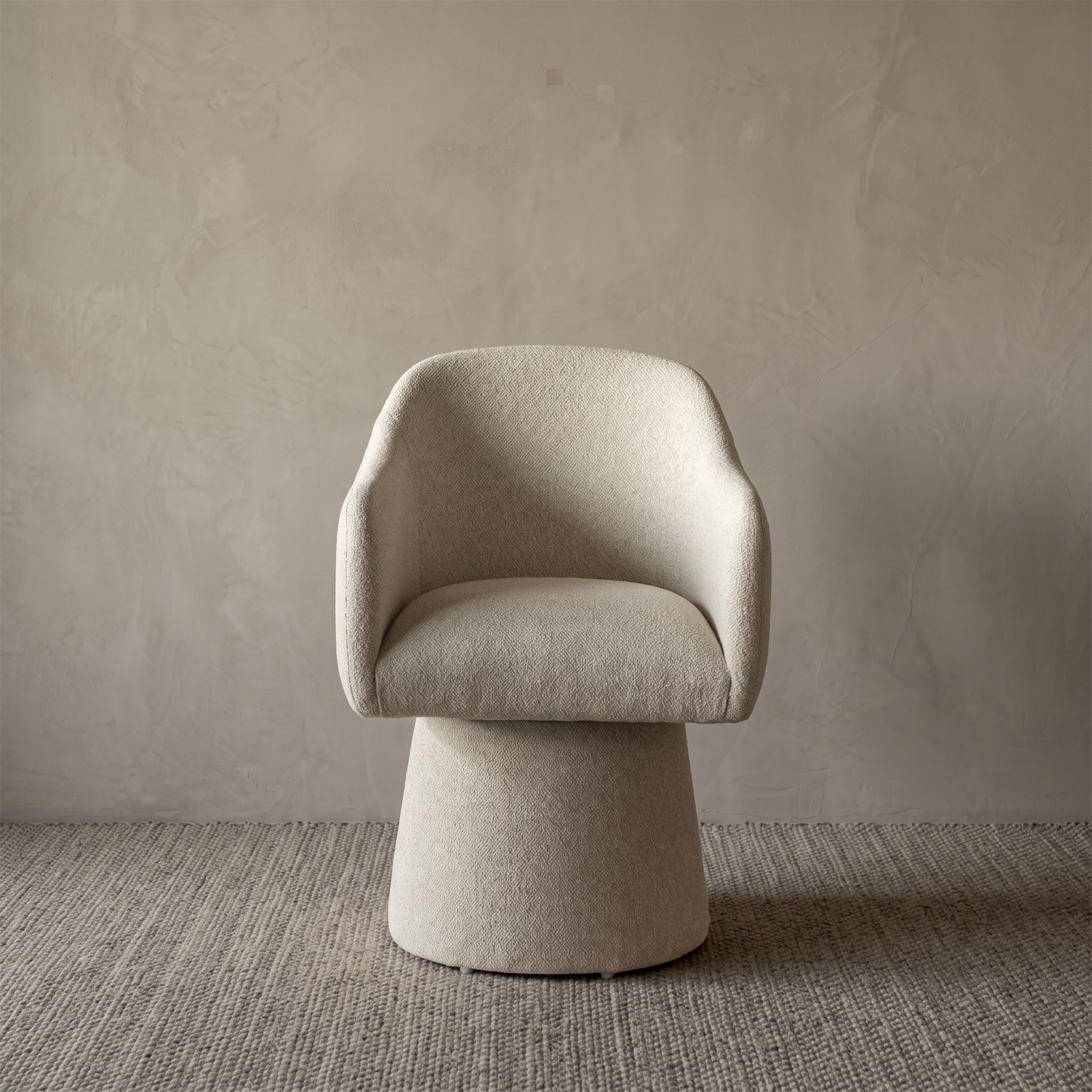 Rivo Modern Swivel Dining Chair - IVORY BEIGE