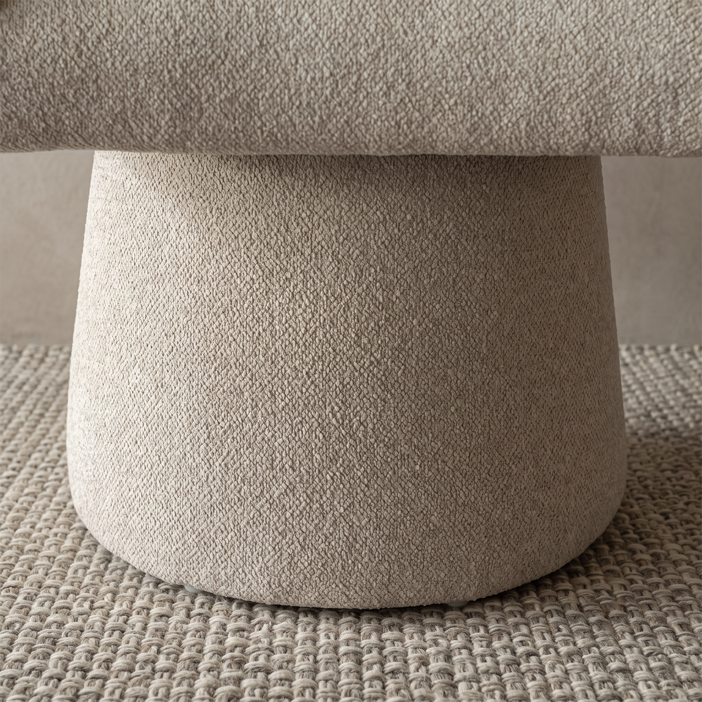 Rivo Modern Swivel Dining Chair - IVORY BEIGE