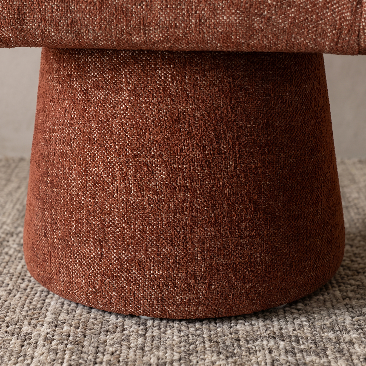 Rivo Modern Swivel Dining Chair - Burnt Terracotta