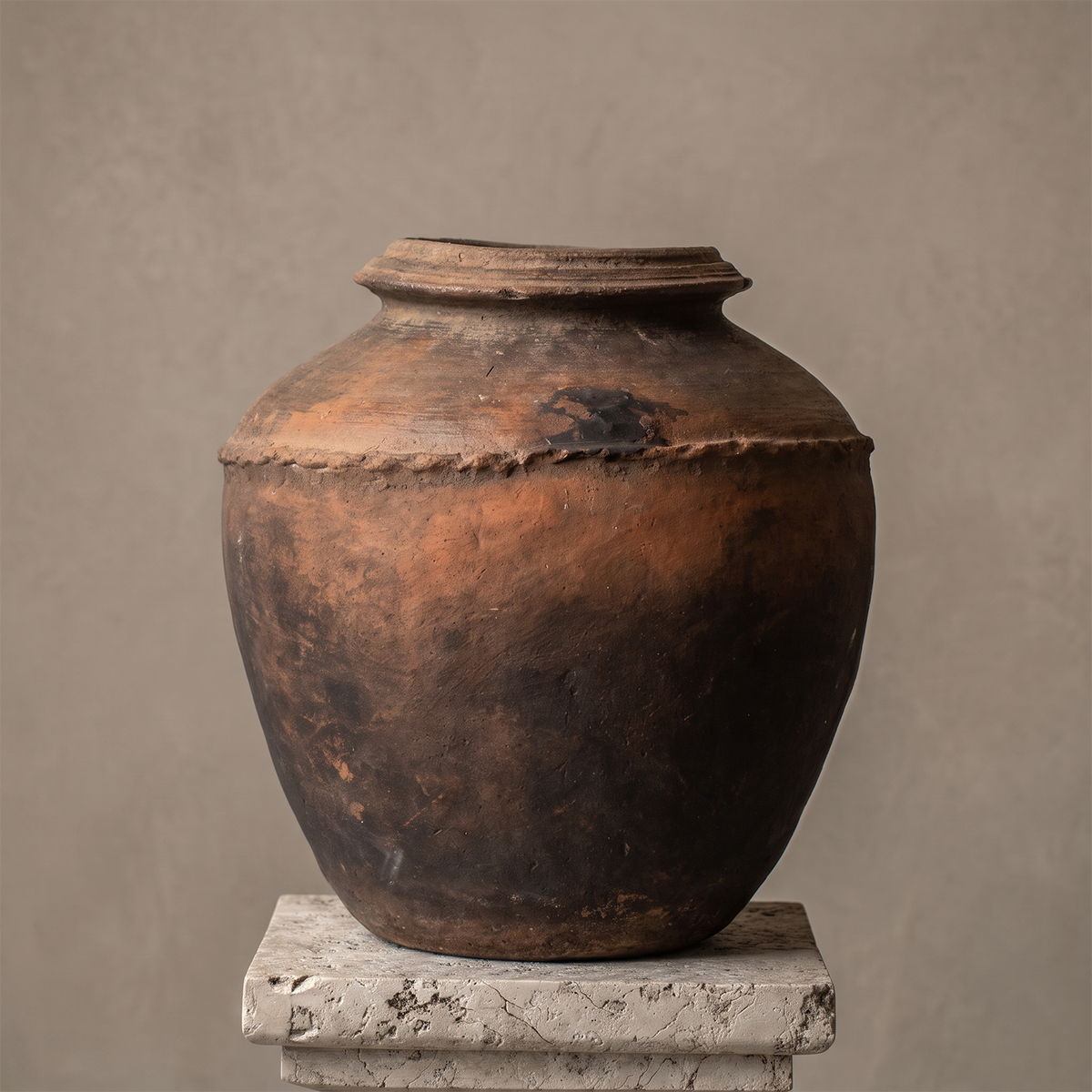Old-World Tribal Clay Real Antique Terracotta Pot