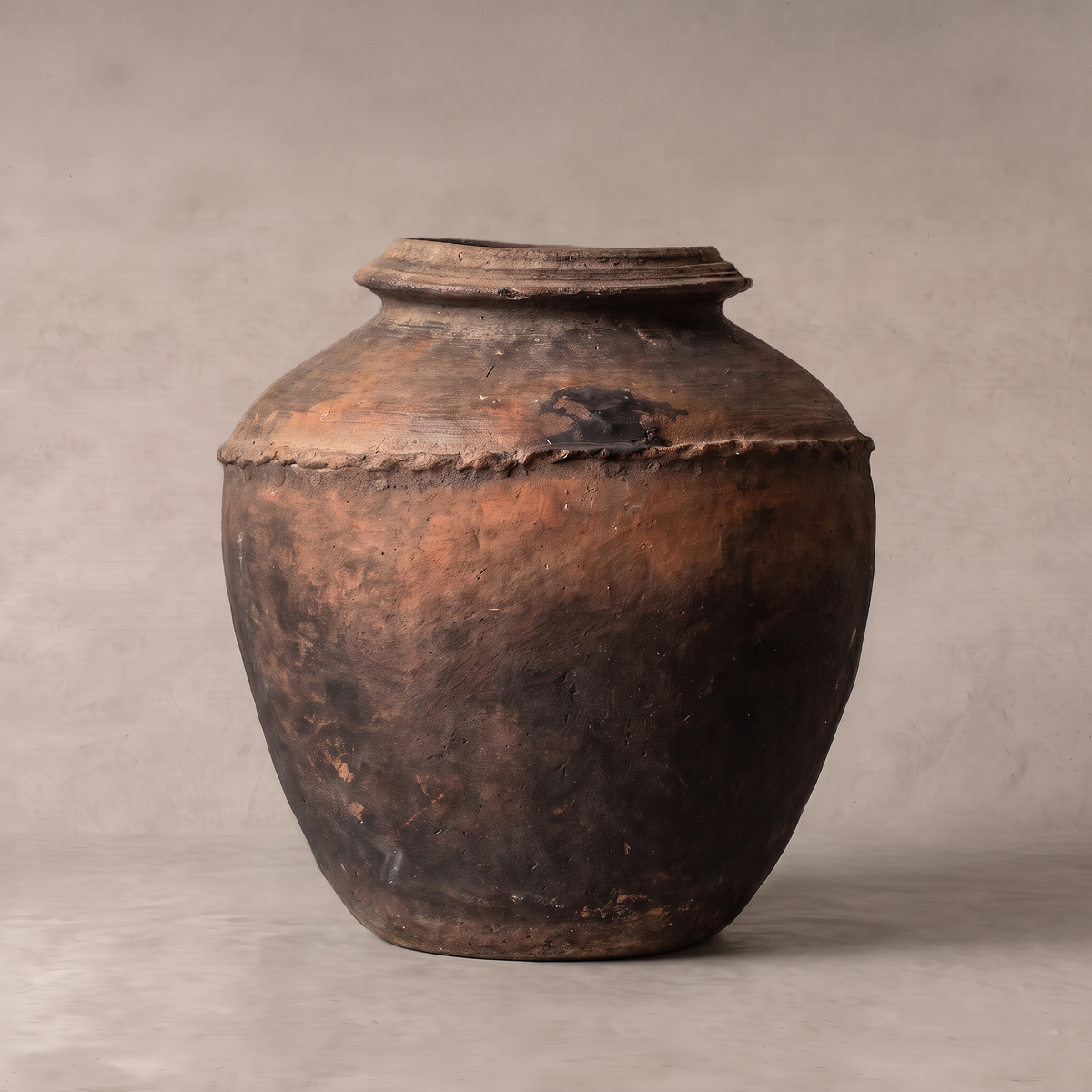Old-World Tribal Clay Real Antique Terracotta Pot