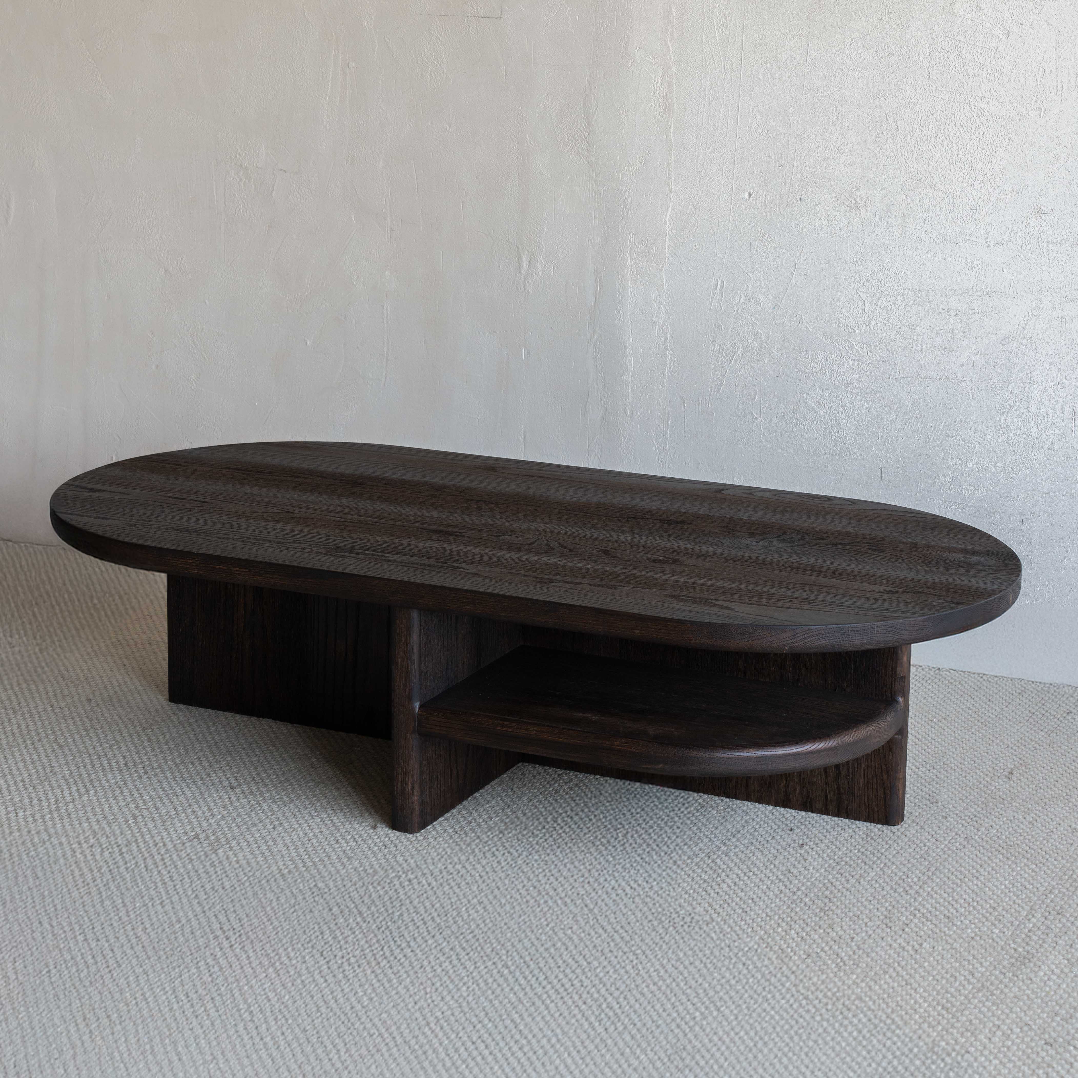 Harper Dark Wook Coffee Table With Shelf