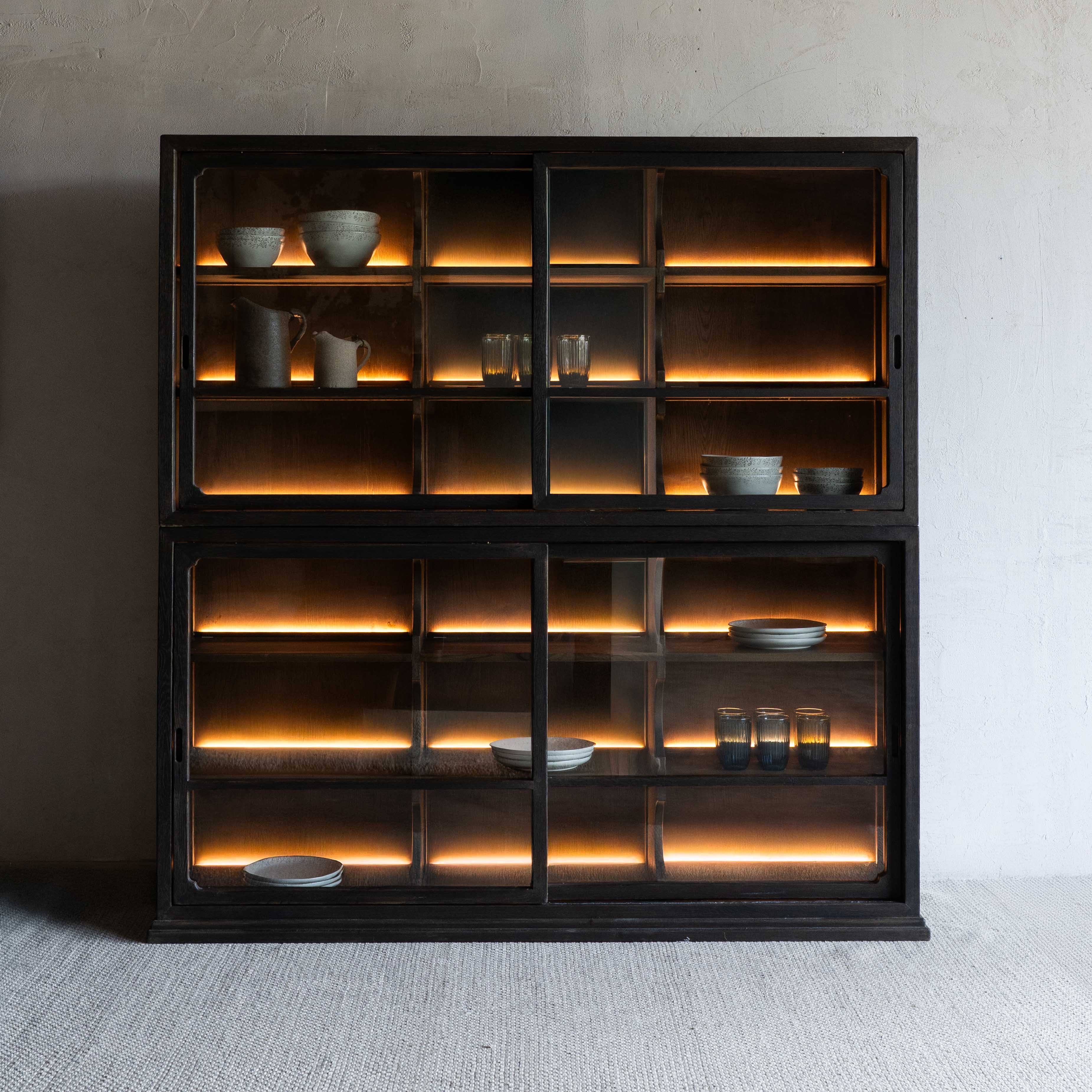 Nova Glass Cabinet & Shelving Unit With LED lights