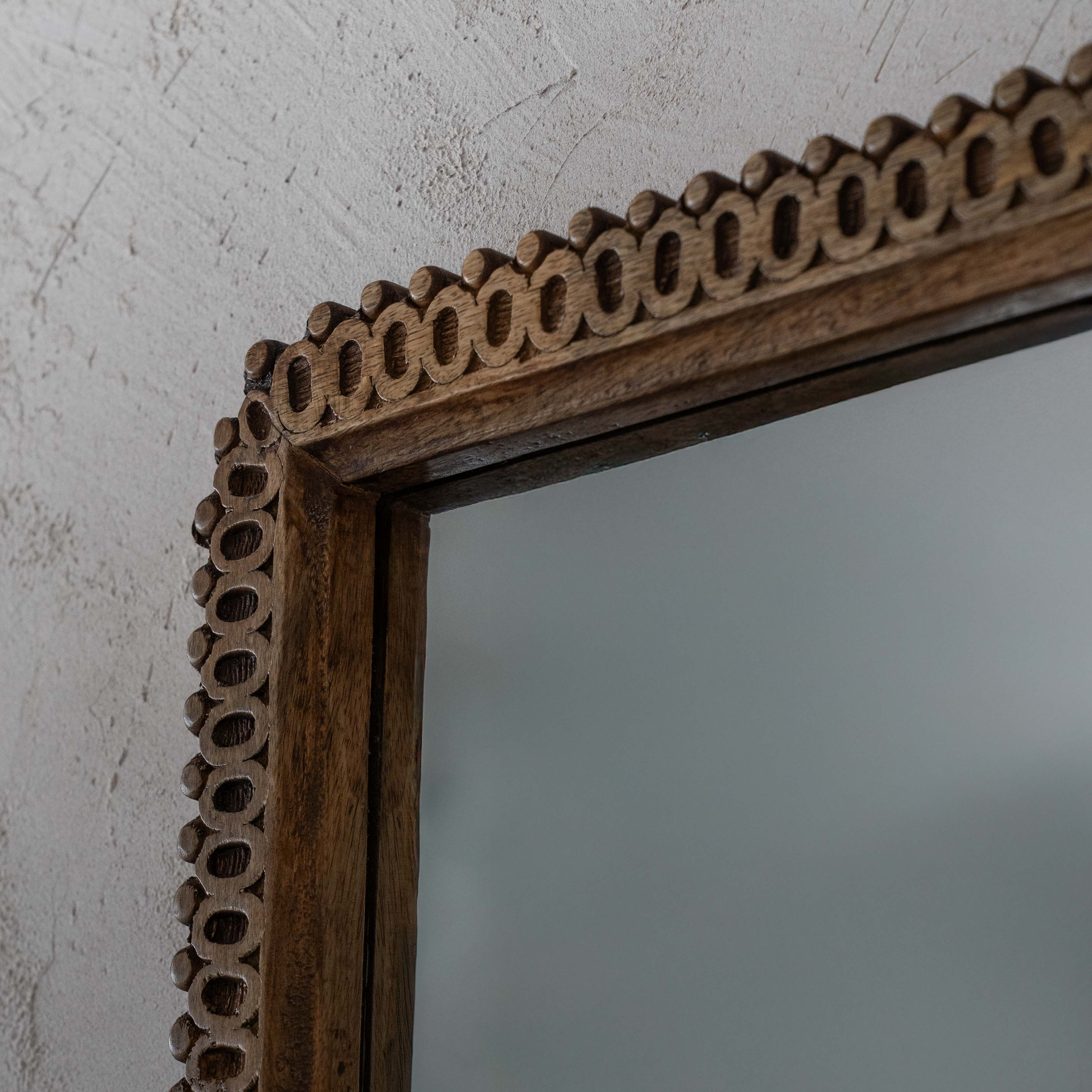 Nymara Natural Wood Full Length Floor Mirror - AA434