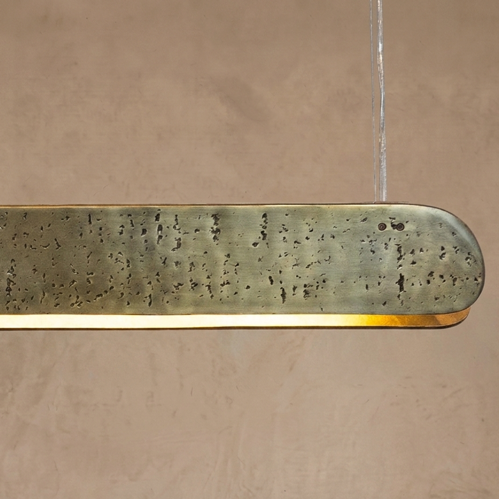 Orva Linear Antique Brass Chandelier | Pendant Light