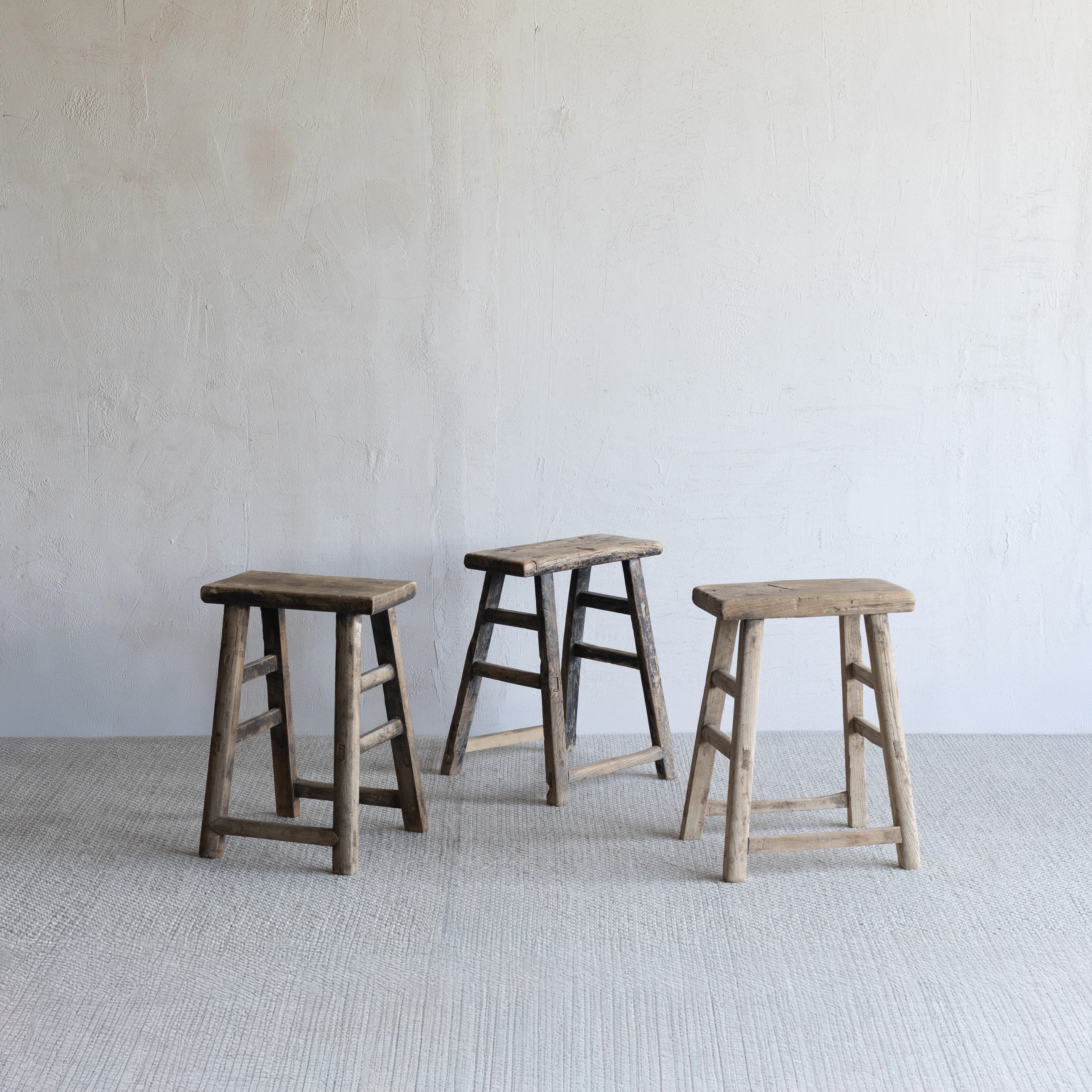 Orlin Elm Wood Stool