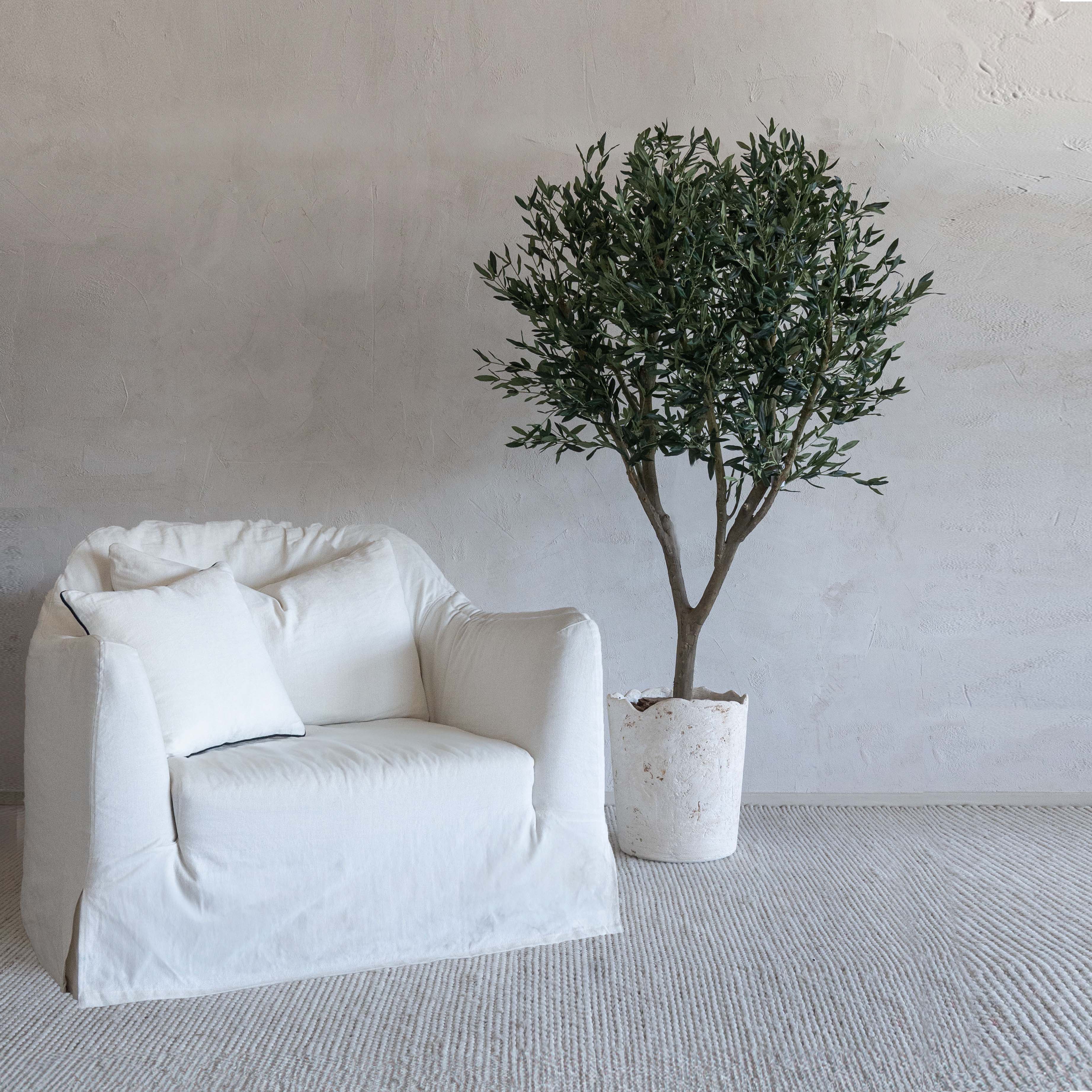 Handmade Decorative Artificial Olive Tree - Medium- 681815  - WS Living - UAE - Artificial Tree Wood and steel Furnitures - Dubai