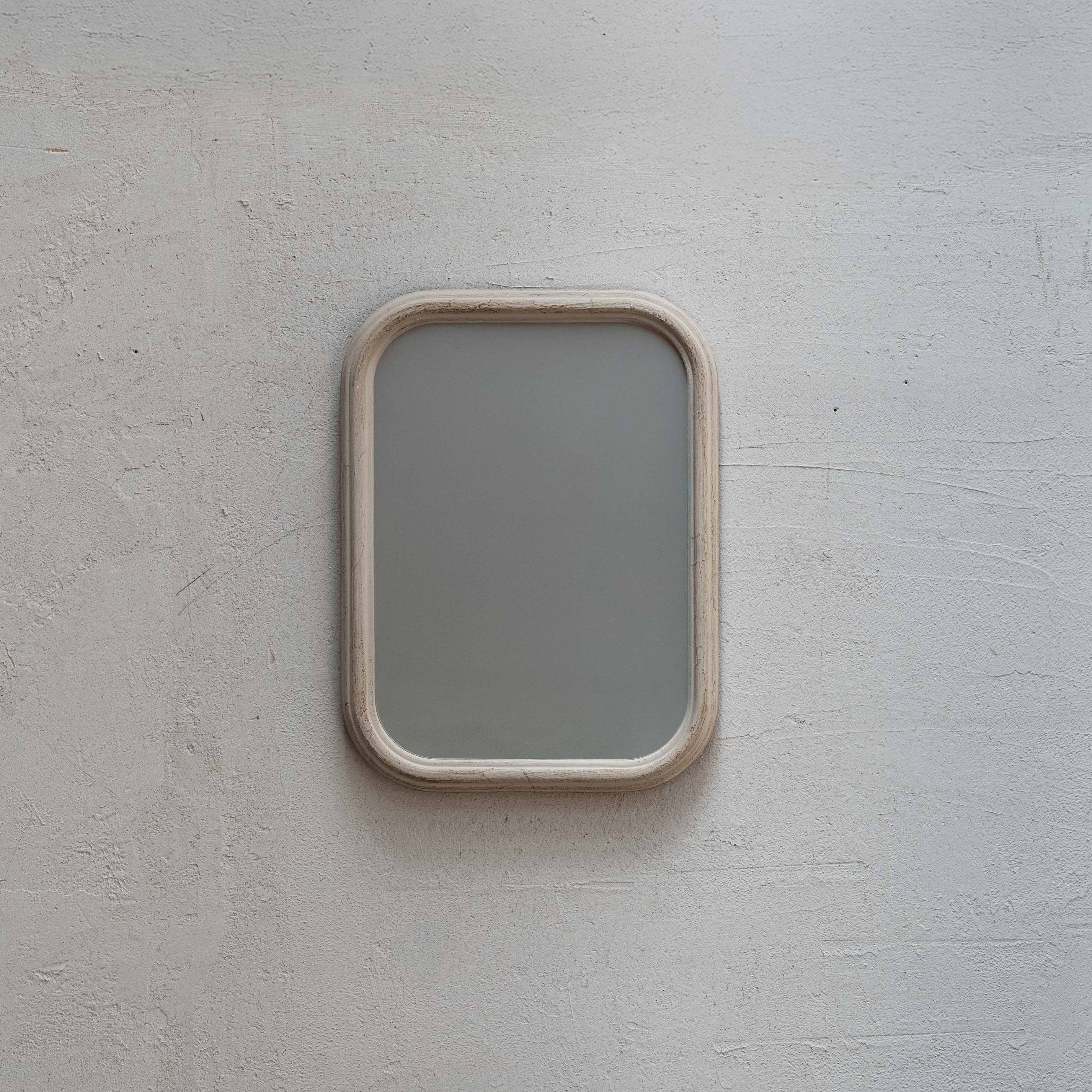 Olivia Taupe Antique Small Wall Mirror